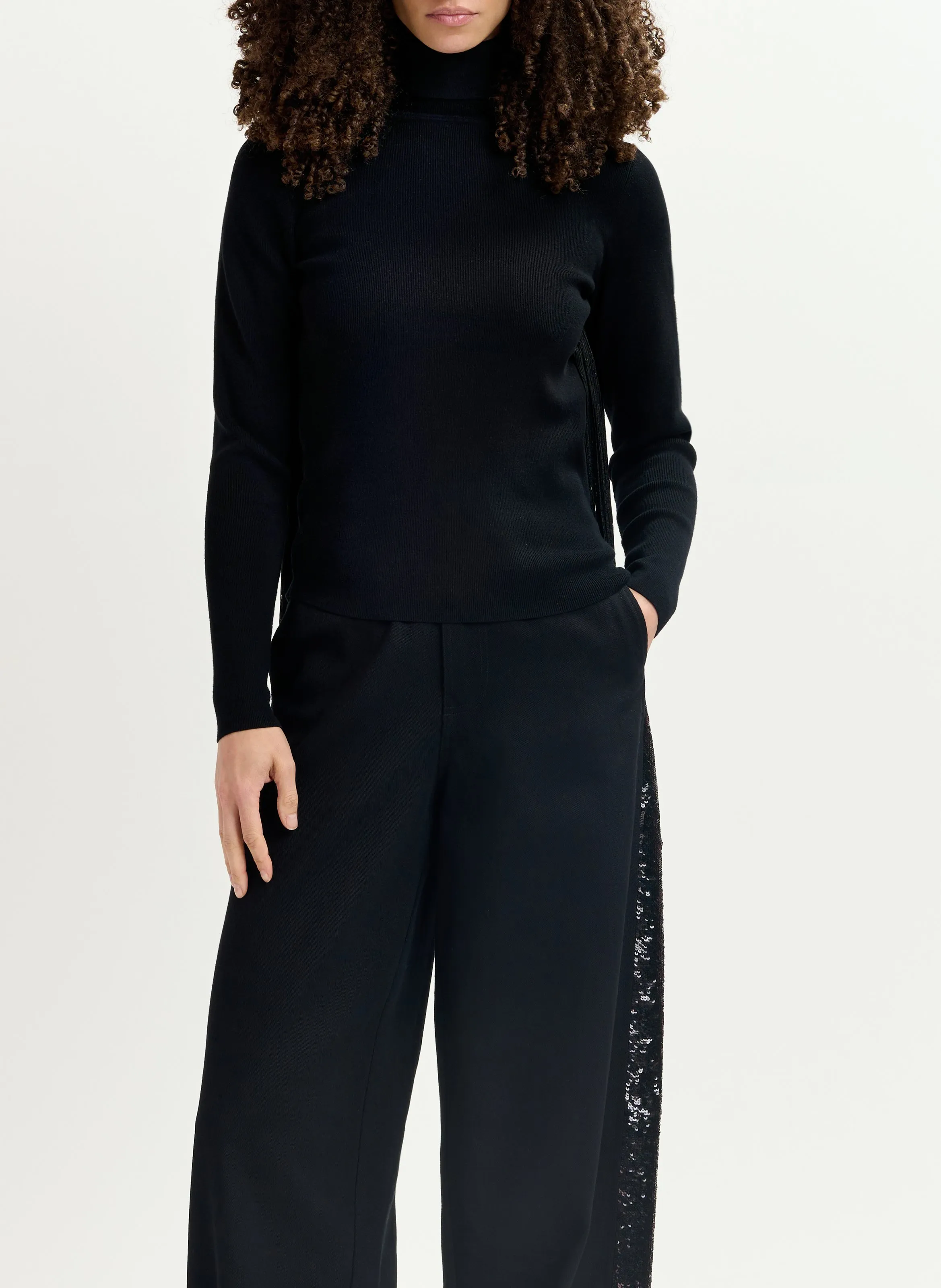  ESSENTIEL ANTWERP   GOLITTLE - Maglione dritto in maglia | Nero