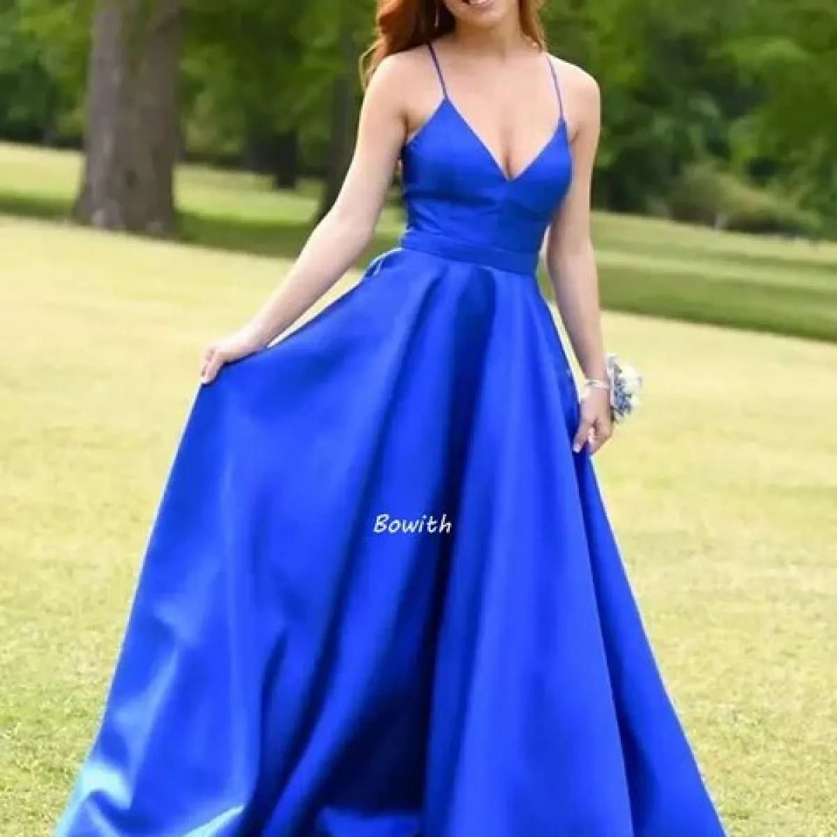 Evening party dress with bow straps Elegant online party dress Formal dress for women Stylish Christmas party dress with pizz - 