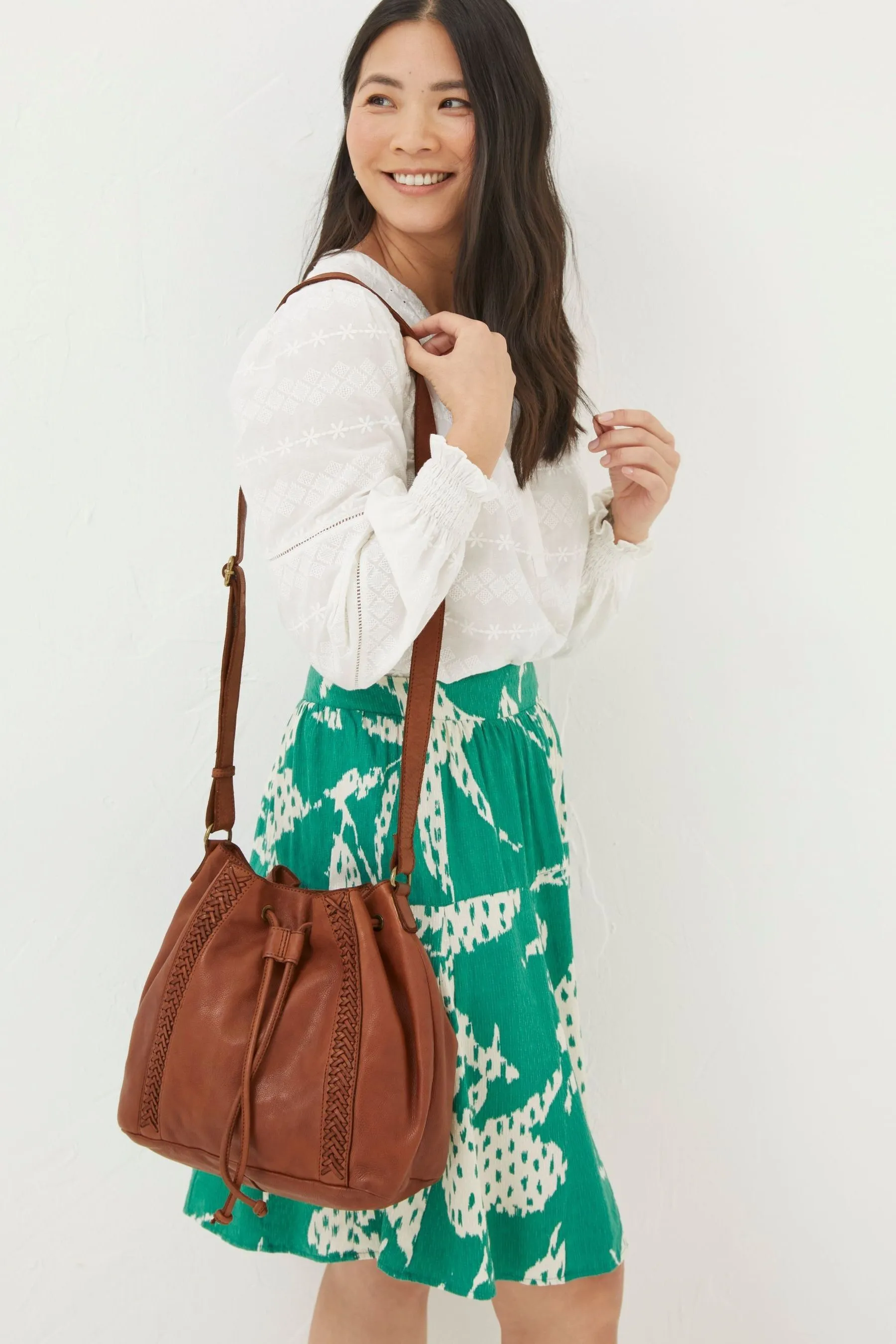 FatFace - Leather Bucket Bag