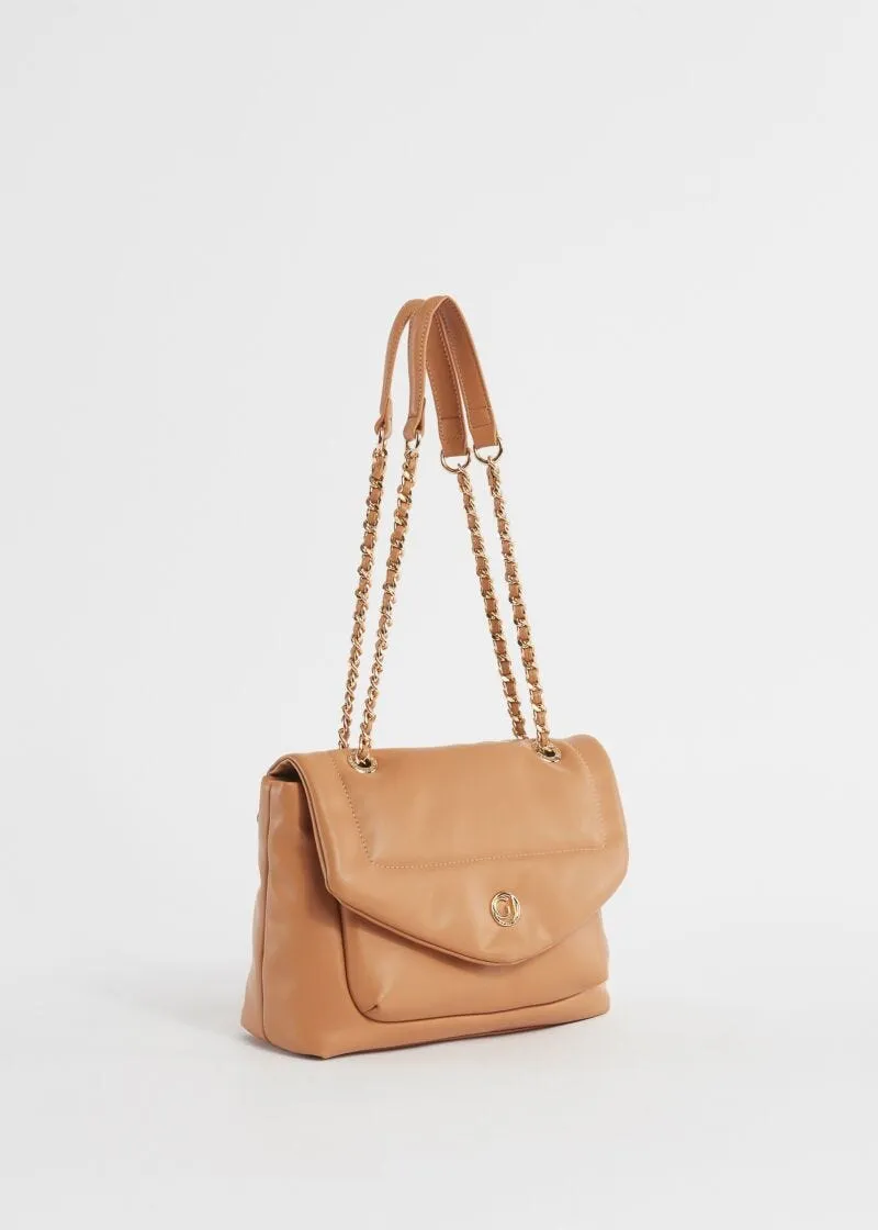 faux leather shoulder bag