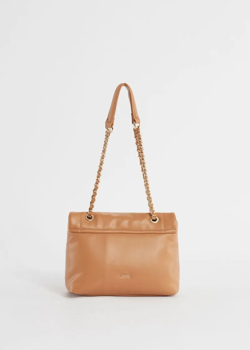 faux leather shoulder bag