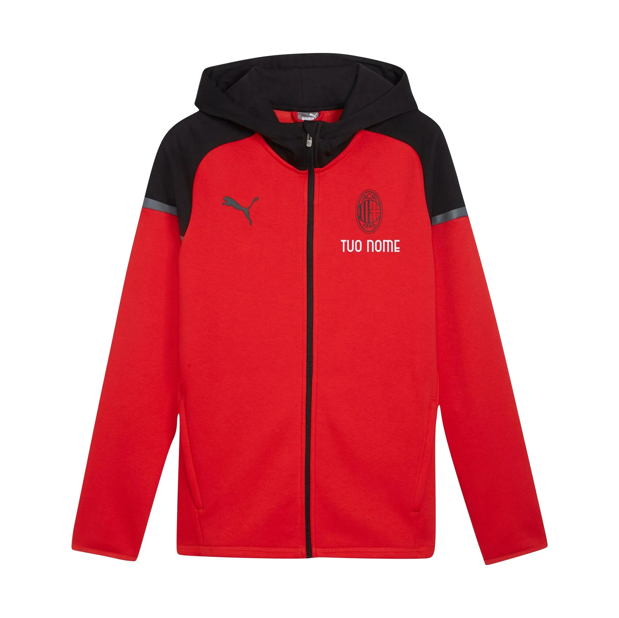Felpa Cappuccio Casual Rossonera Ufficiale Puma A.C. Milan