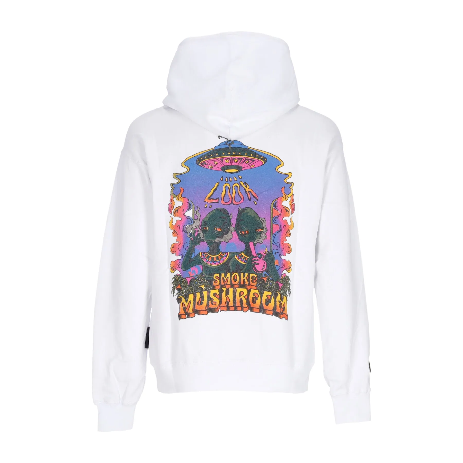 Felpa Cappuccio Uomo Alien Smoke Hoodie White