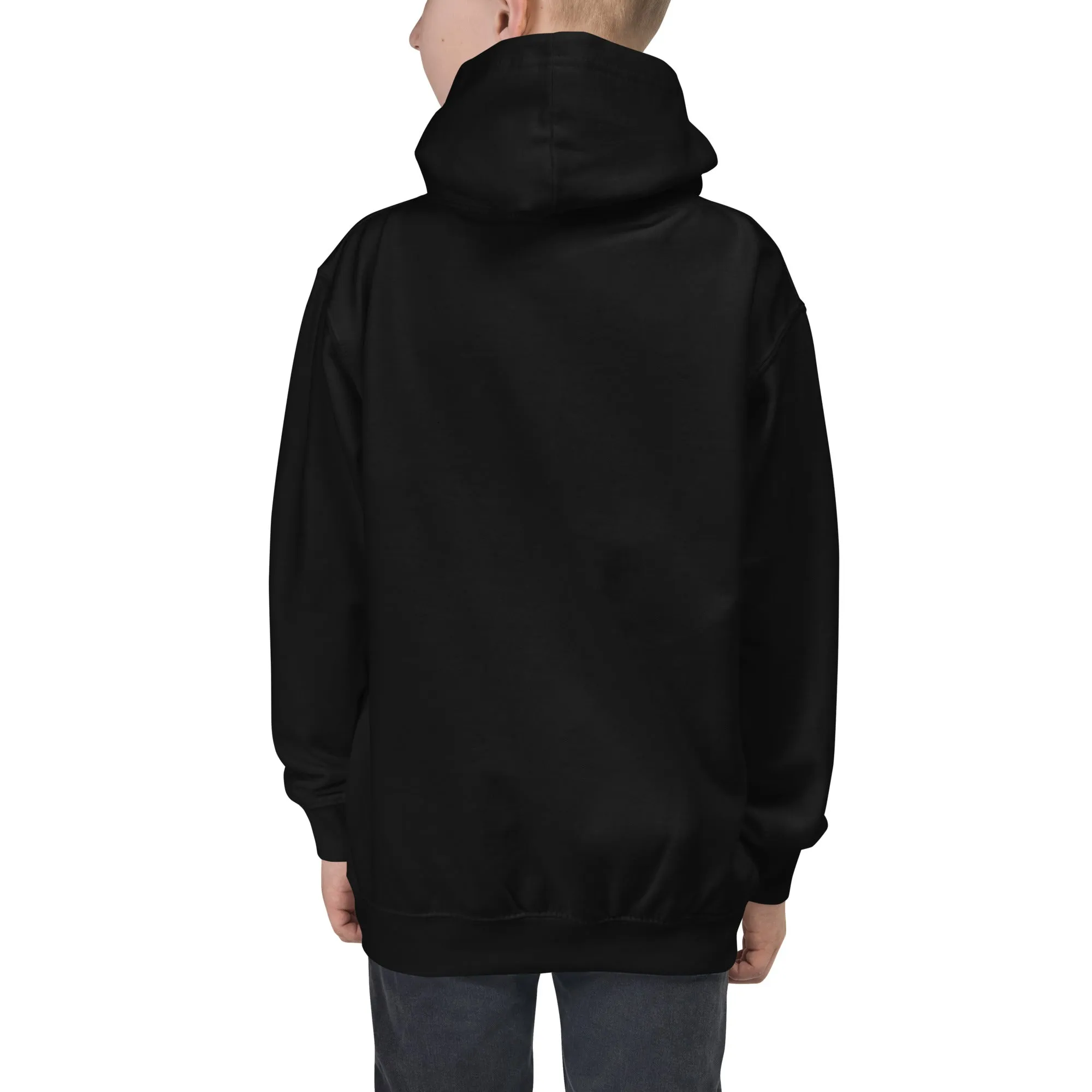 Felpa con cappuccio unisex per bambini con scheletri di Halloween