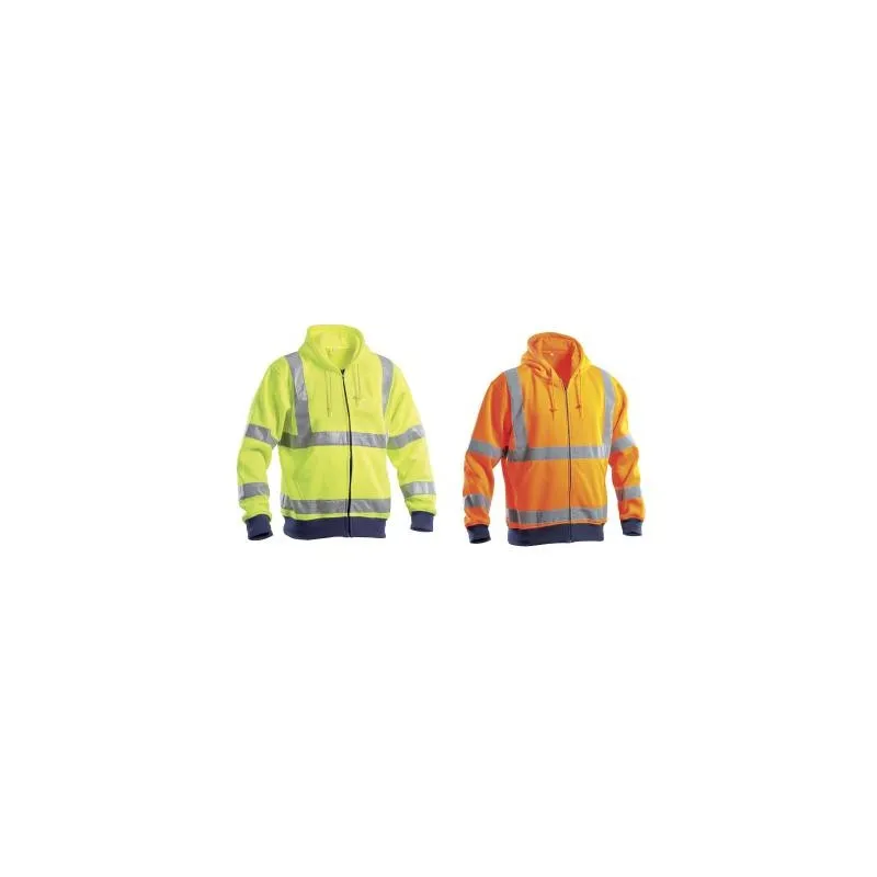High Visibility Full Zip Hooded Work Sweatshirt P&P Loyal AVC17 300