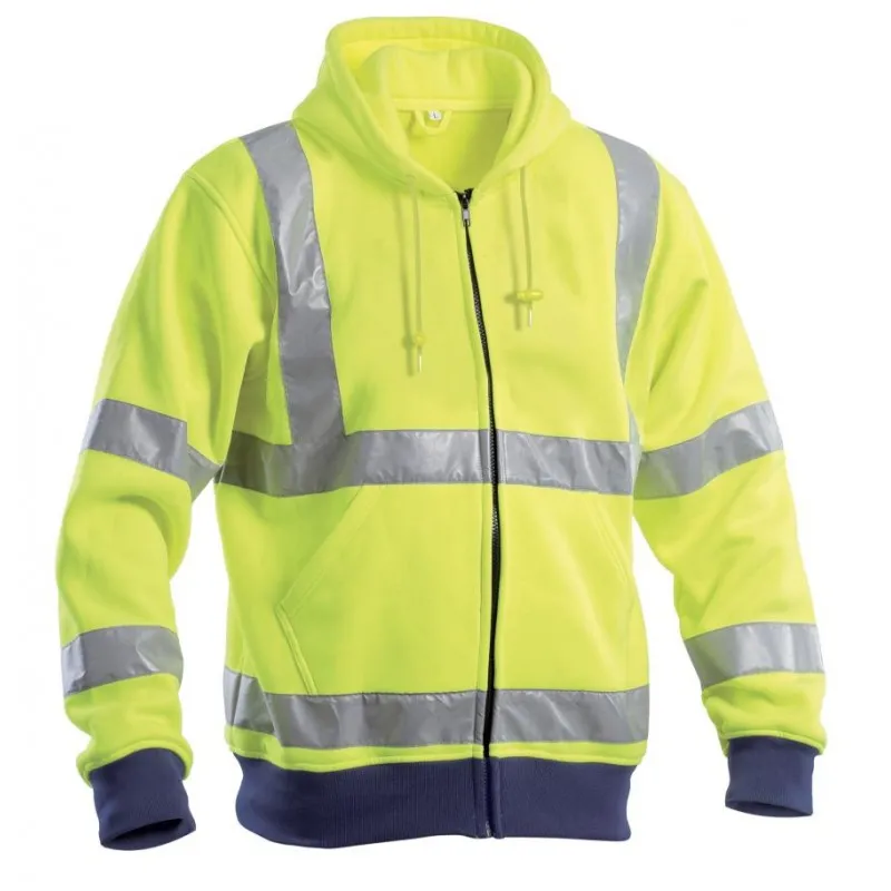 High Visibility Full Zip Hooded Work Sweatshirt P&P Loyal AVC17 300