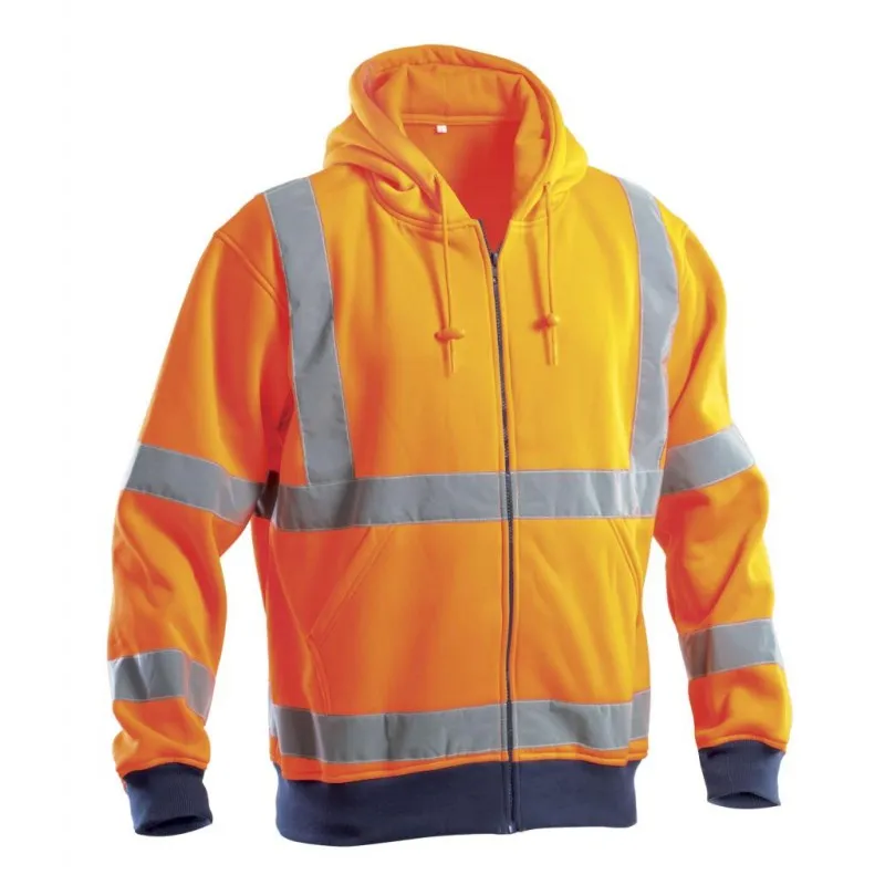 High Visibility Full Zip Hooded Work Sweatshirt P&P Loyal AVC17 300