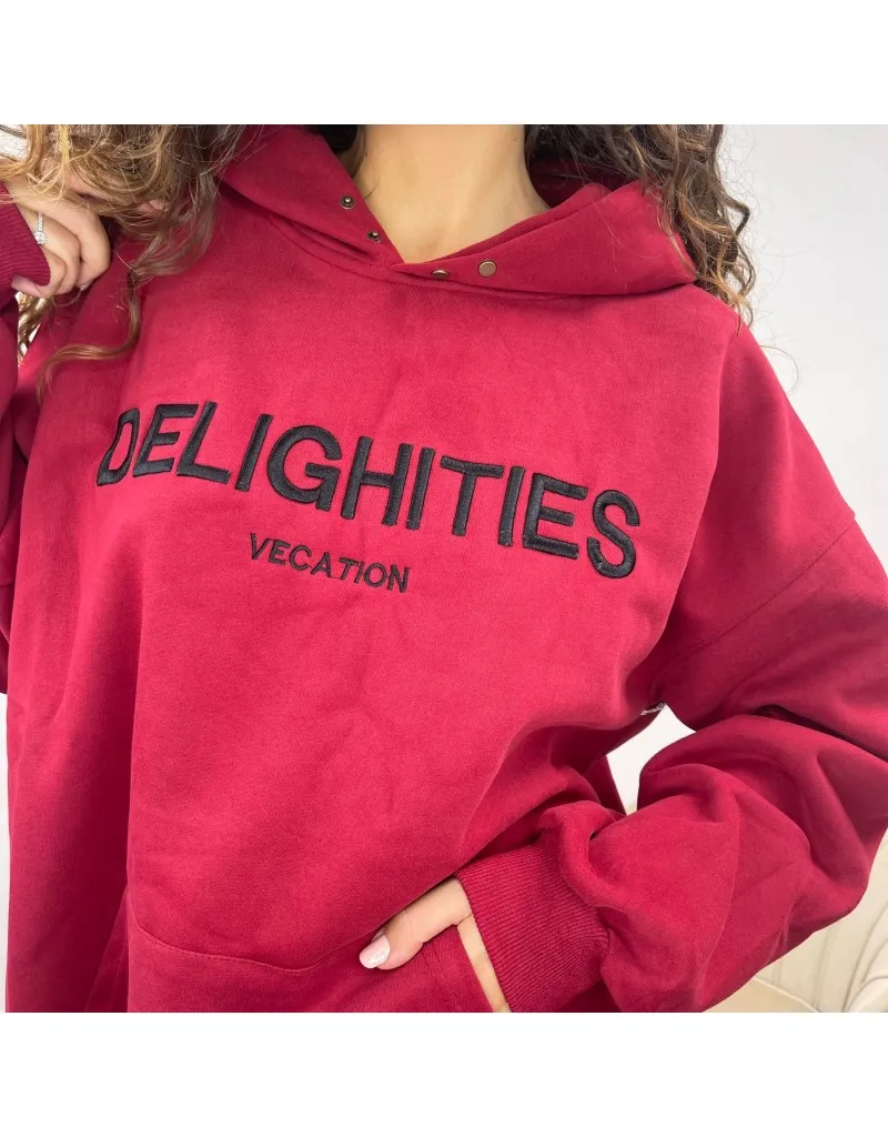 FELPA 'DELIGHITIES' BORDEAUX