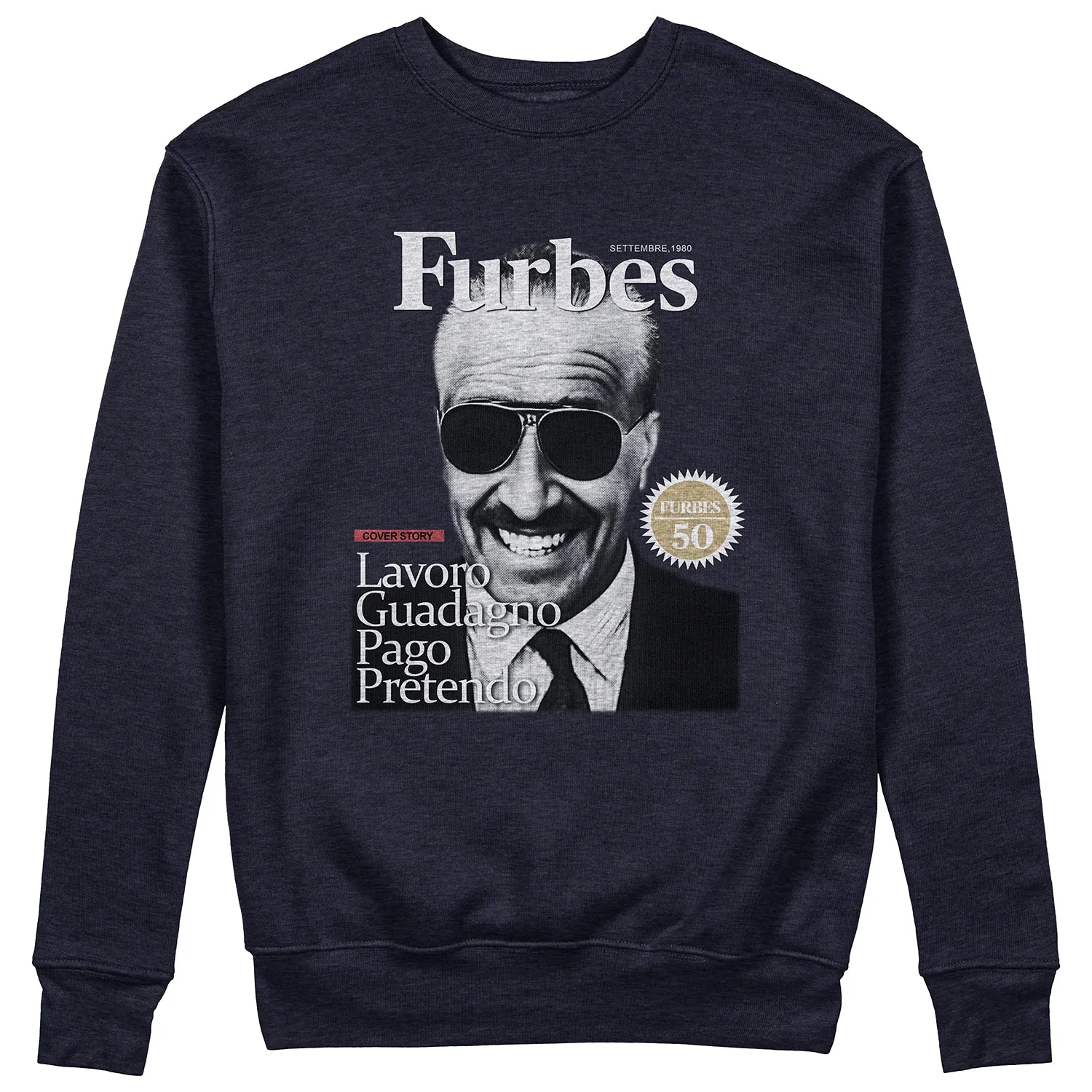CUMENDA Felpa Girocollo Furbes Top 50 Nicheli Anni 80