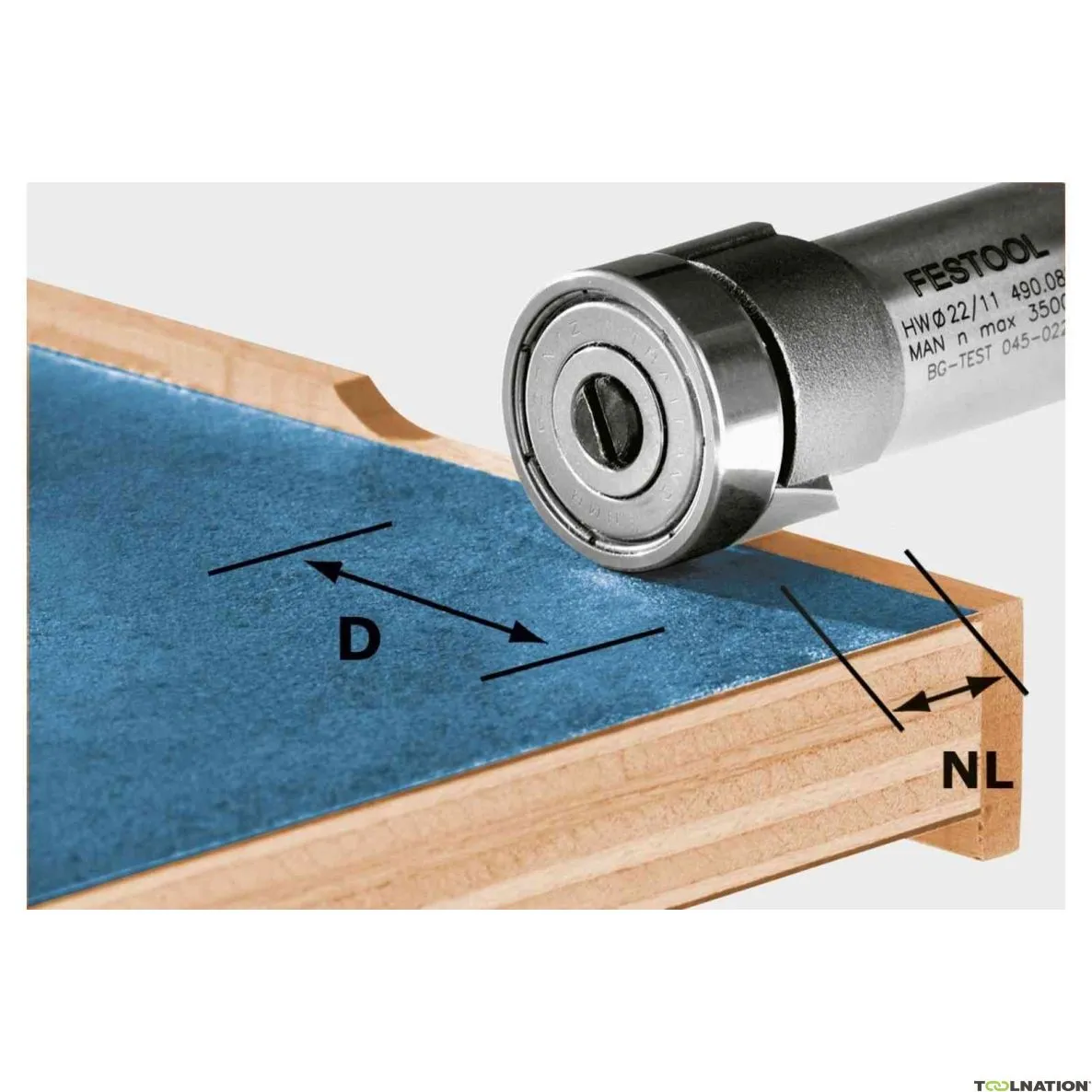 Festool Accessori 490565 Router per bordi HW/KLS D22/8-OFK