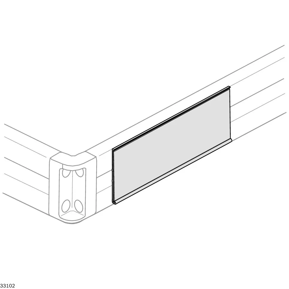 Foglio di etichette multiuso Bosch Rexroth, 20EA unità, col. Grigio chiaro
