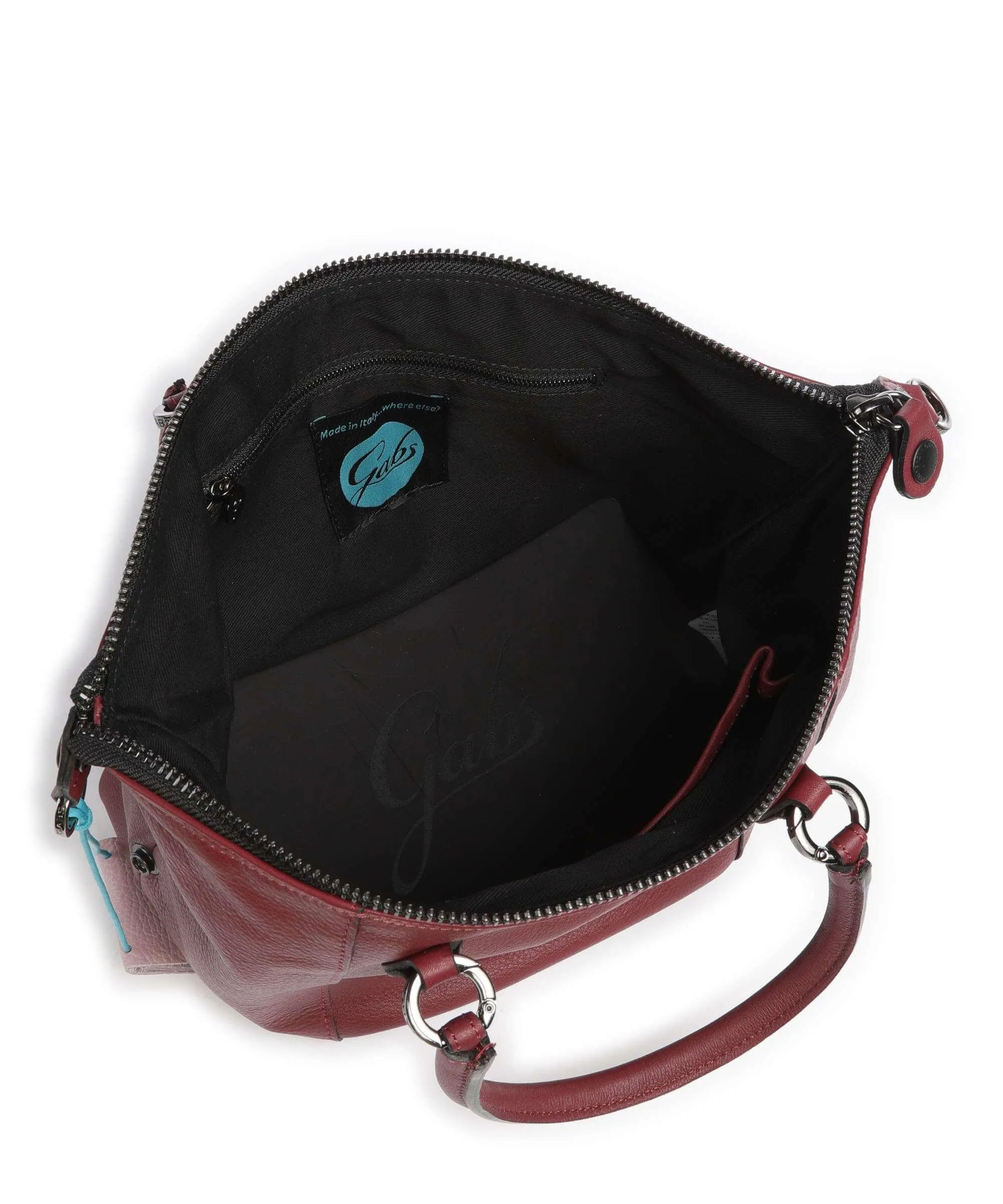  Gabs G3 Plus M Borsa a zainetto pelle di vitello grana rosso scuro  