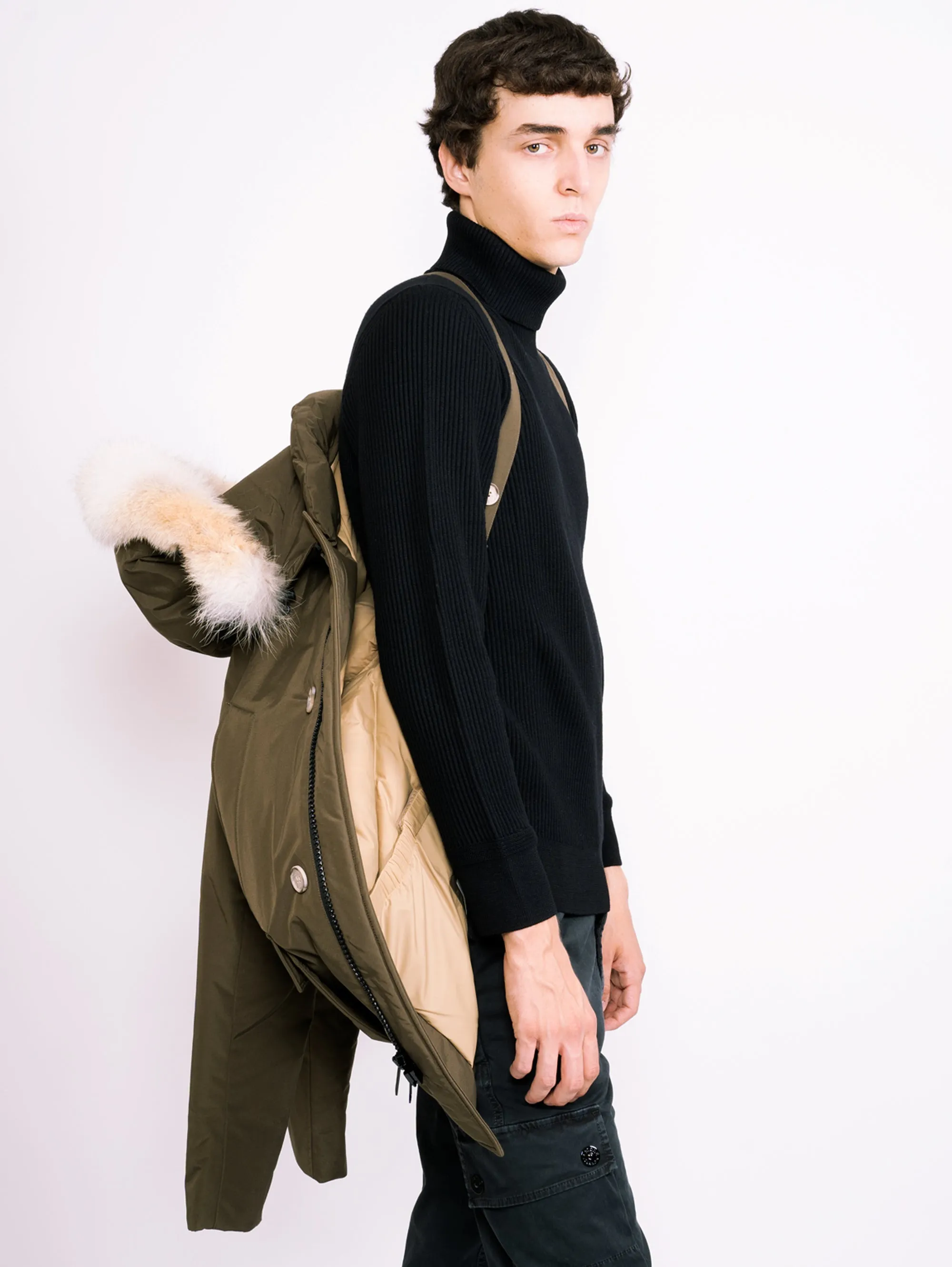 Giaccone Anorak in Green Ramar