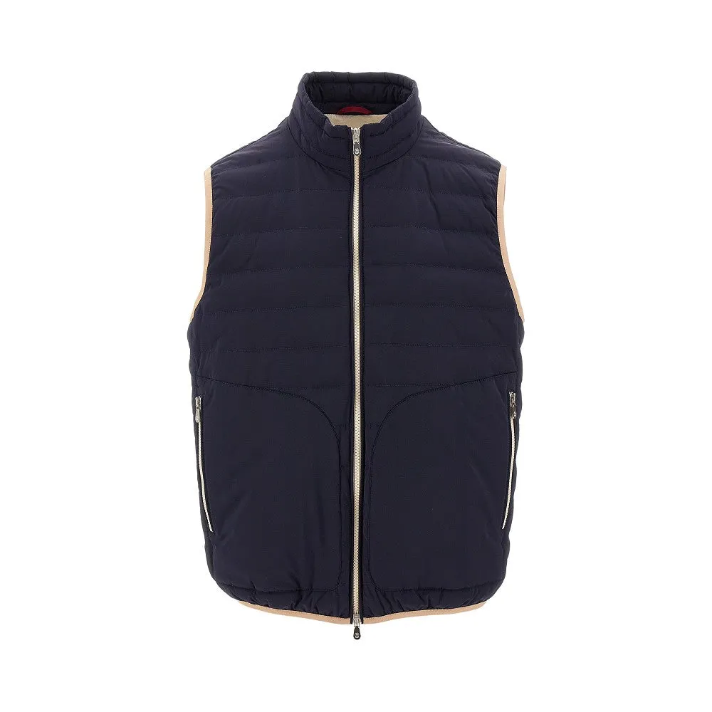 Gilet imbottito in nylon stretch