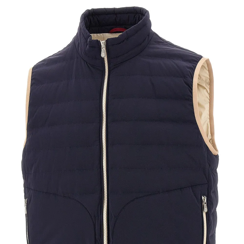 Gilet imbottito in nylon stretch
