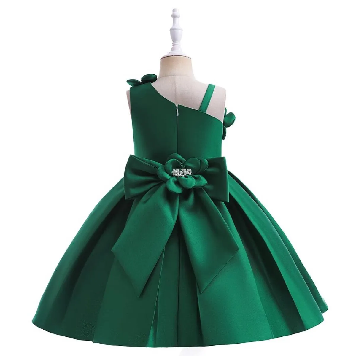 Girl's party dress with princess flower tutu, ball gown for birthday, wedding, Christmas, kids party clothing.