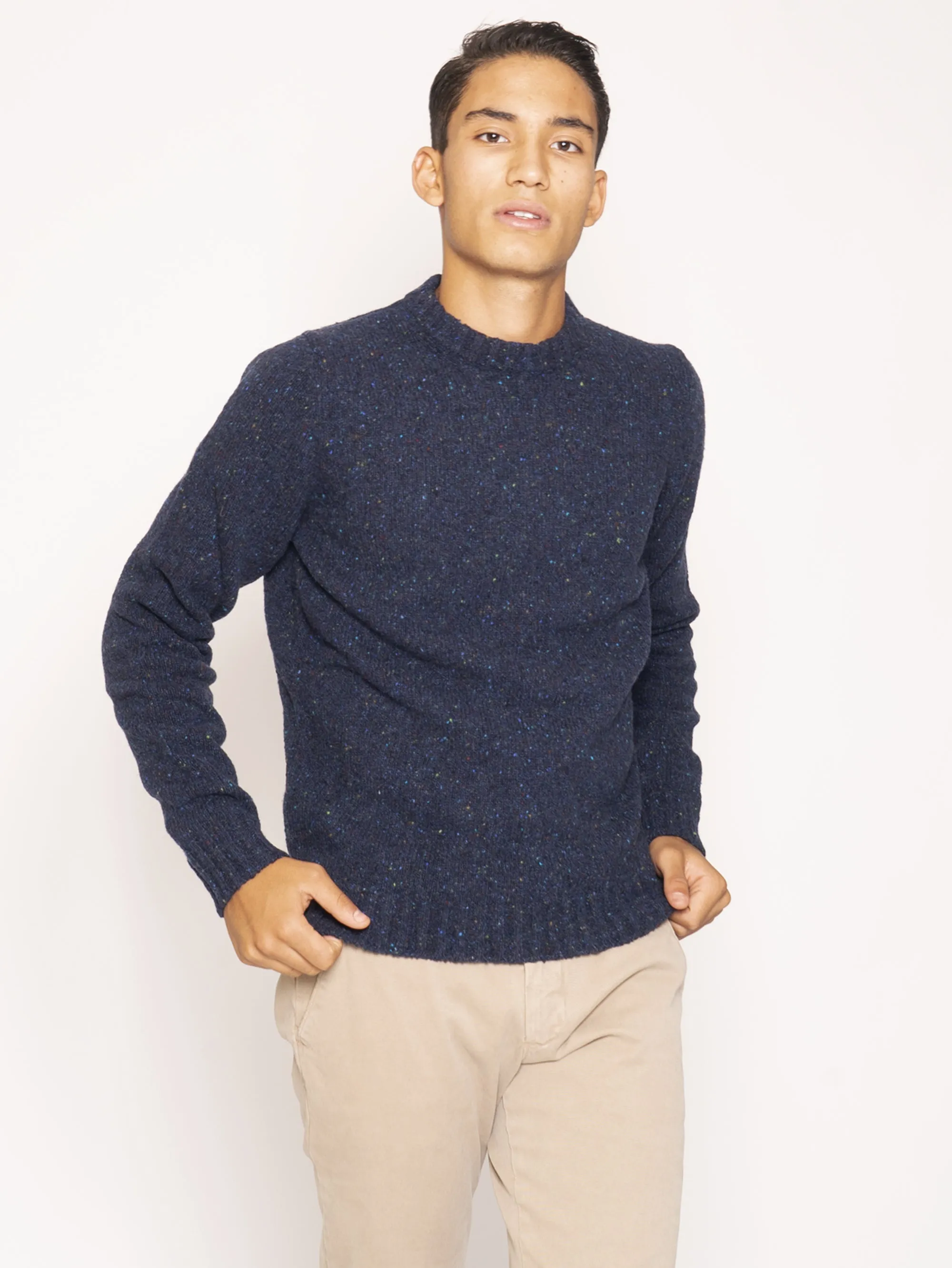 Girocollo in Tweed - Blu Notte