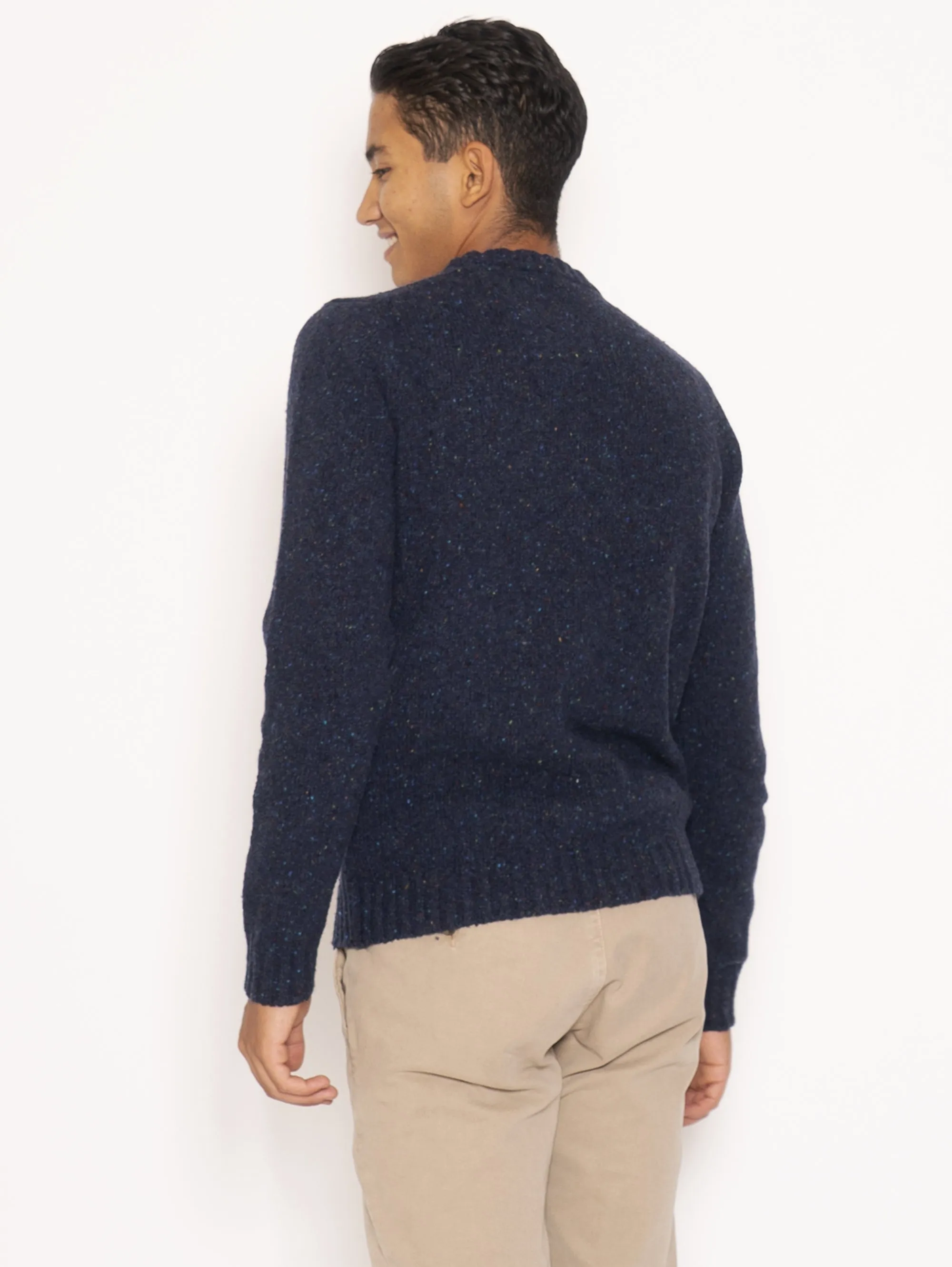 Girocollo in Tweed - Blu Notte