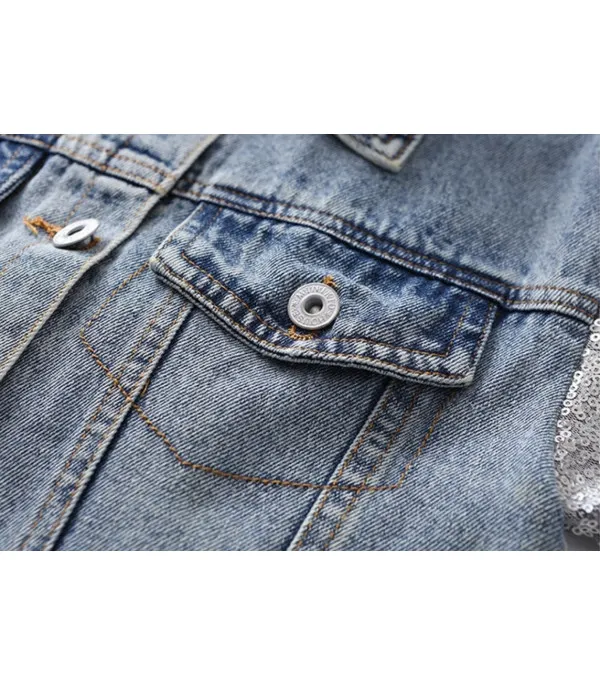 Giubbino baby denim unicorn