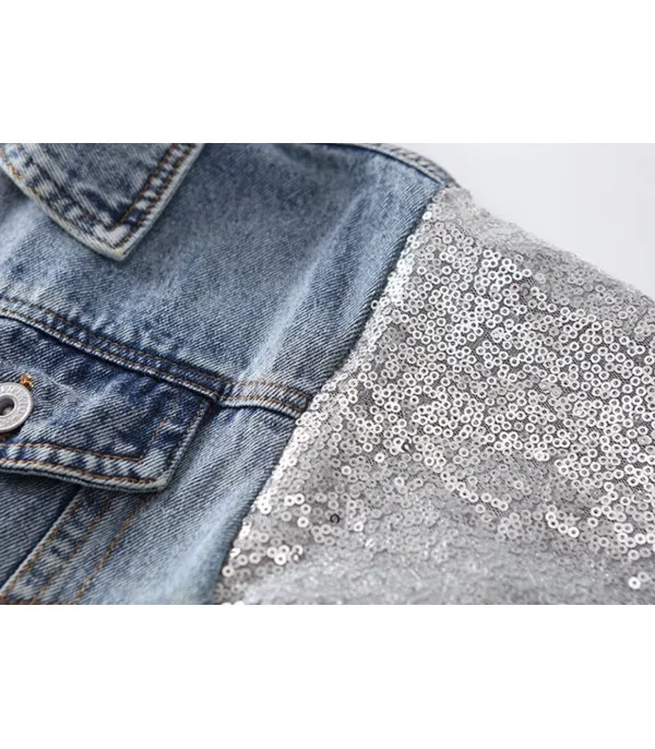Giubbino baby denim unicorn