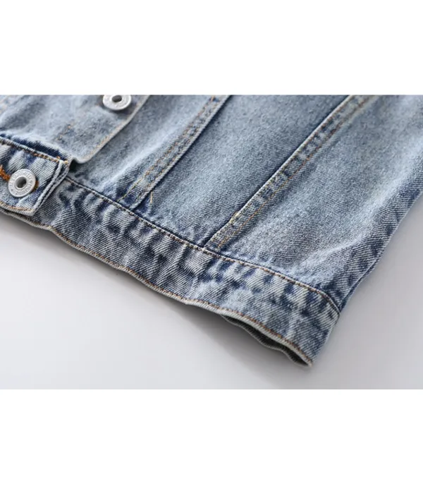 Giubbino baby denim unicorn