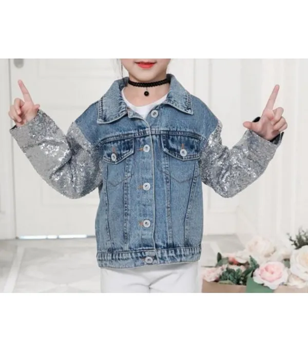 Giubbino baby denim unicorn
