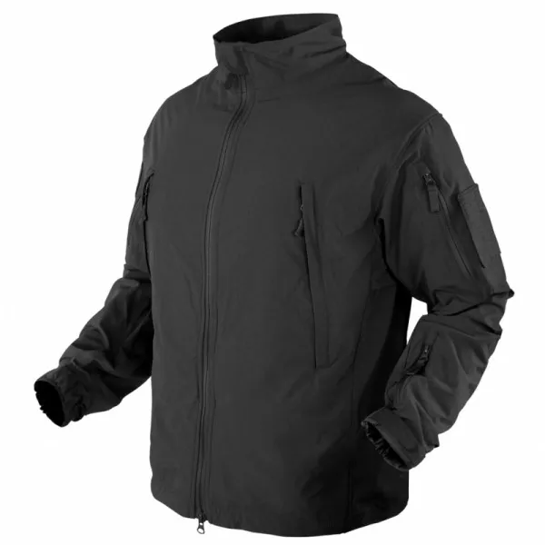 Giubbino Soft shell c/cappuccio VAPOR Nero