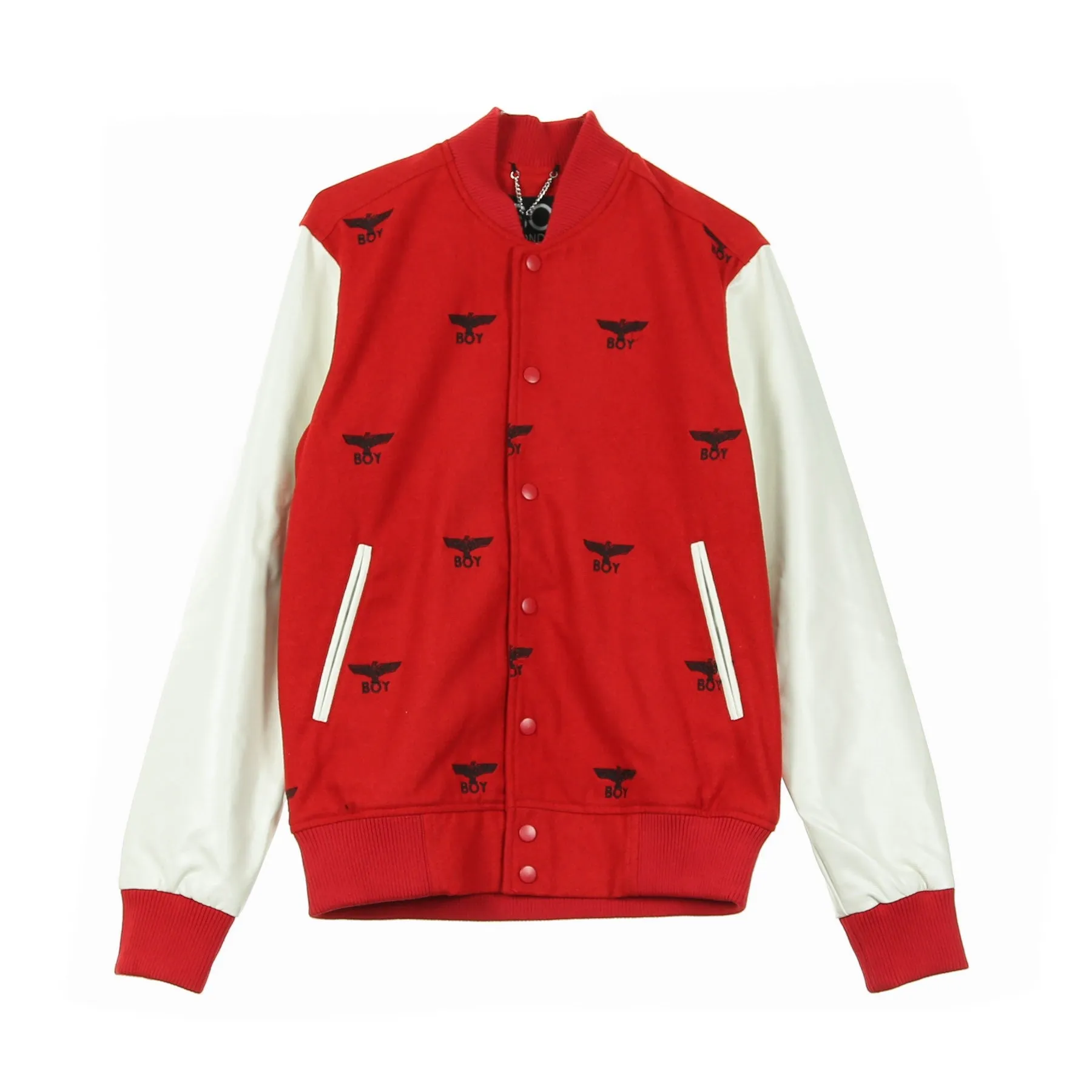 Giubbotto College Uomo Boy Repeat Varsity Red/white