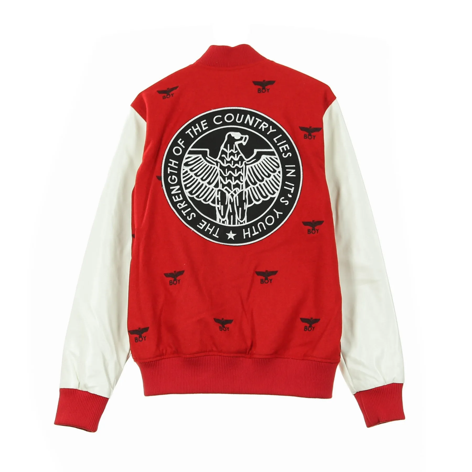Giubbotto College Uomo Boy Repeat Varsity Red/white