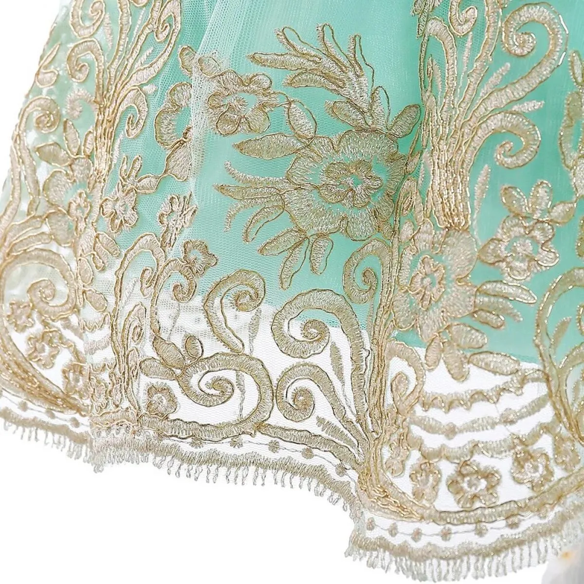 Golden Christmas flower dress for children, birthday, princess party, elegant clothing, children's clothing