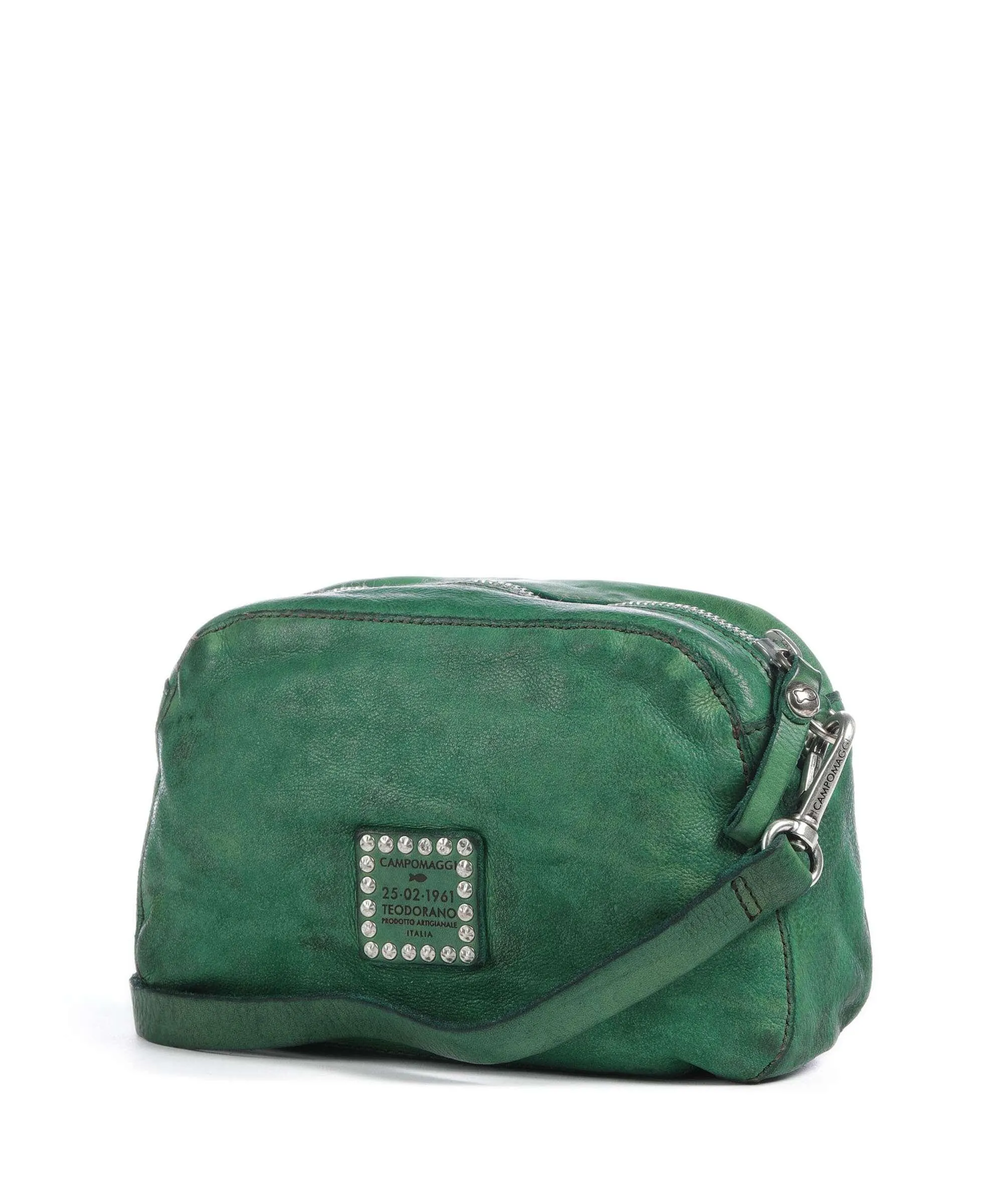 Green Grained Cowhide Crossbody Bag by Campomaggi
