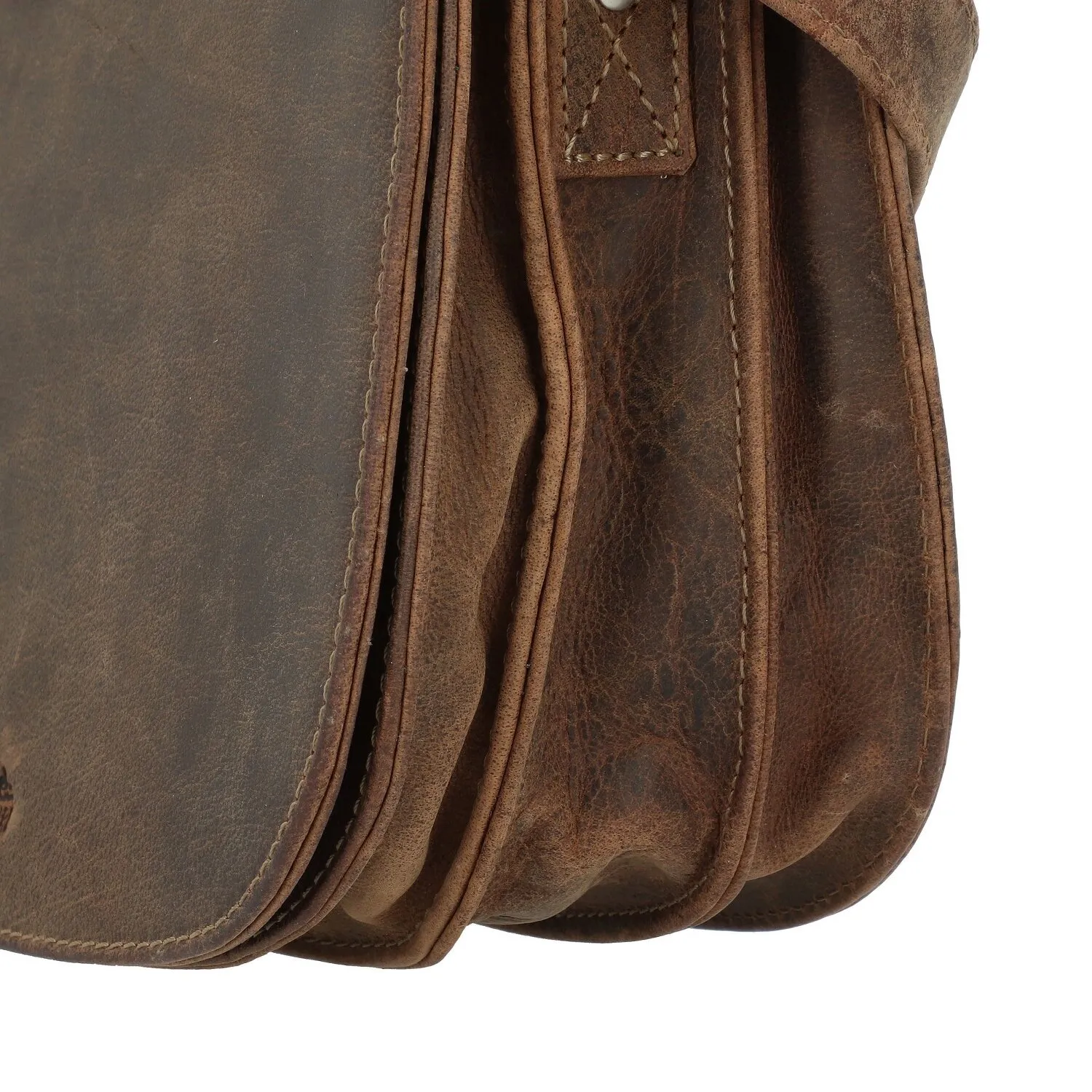 Greenland Nature Stone Leather Crossbody Bag 28 cm