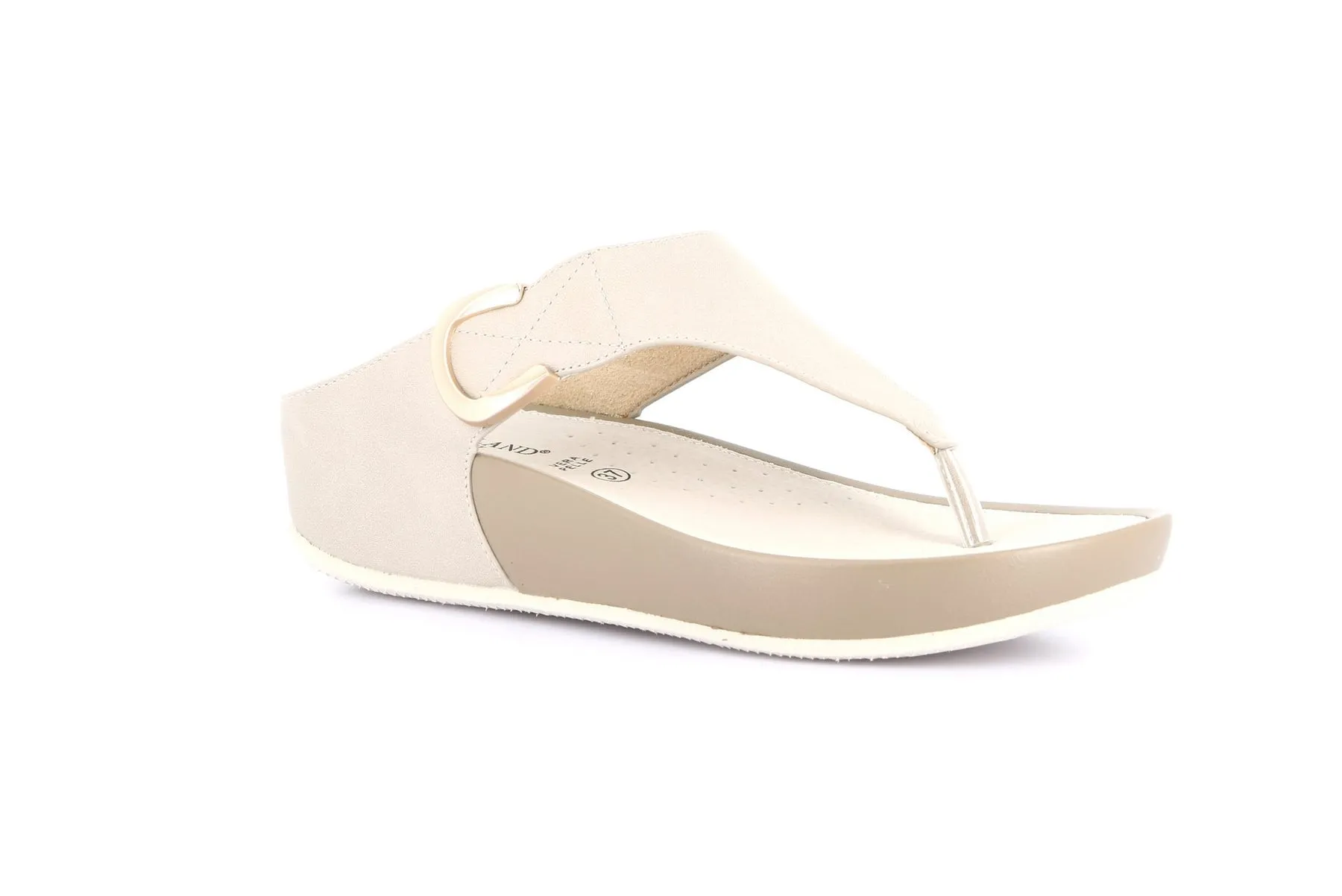 GRUNLAND Sandalo Infradito Donna - CI2578 Beige  