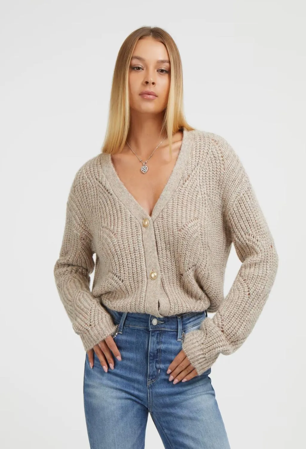 GUESS beige cardigan