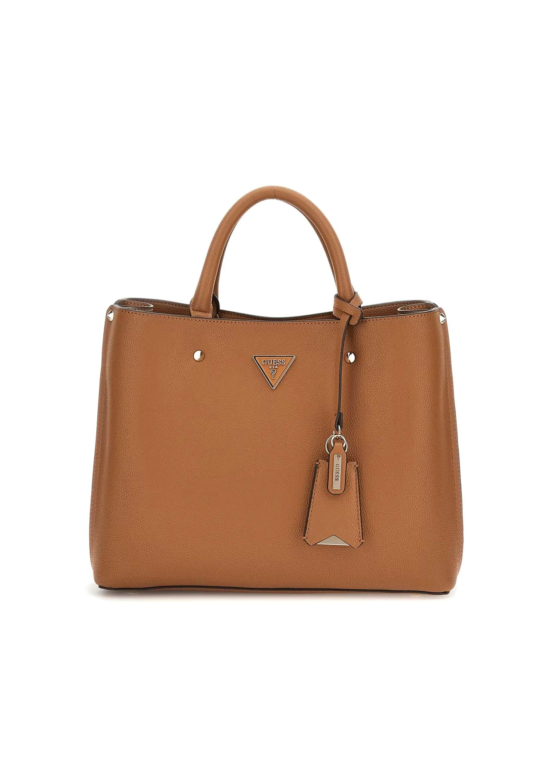 GUESS Meridian Borsa Satchel Girlfriend Cognac Marrone BG877806