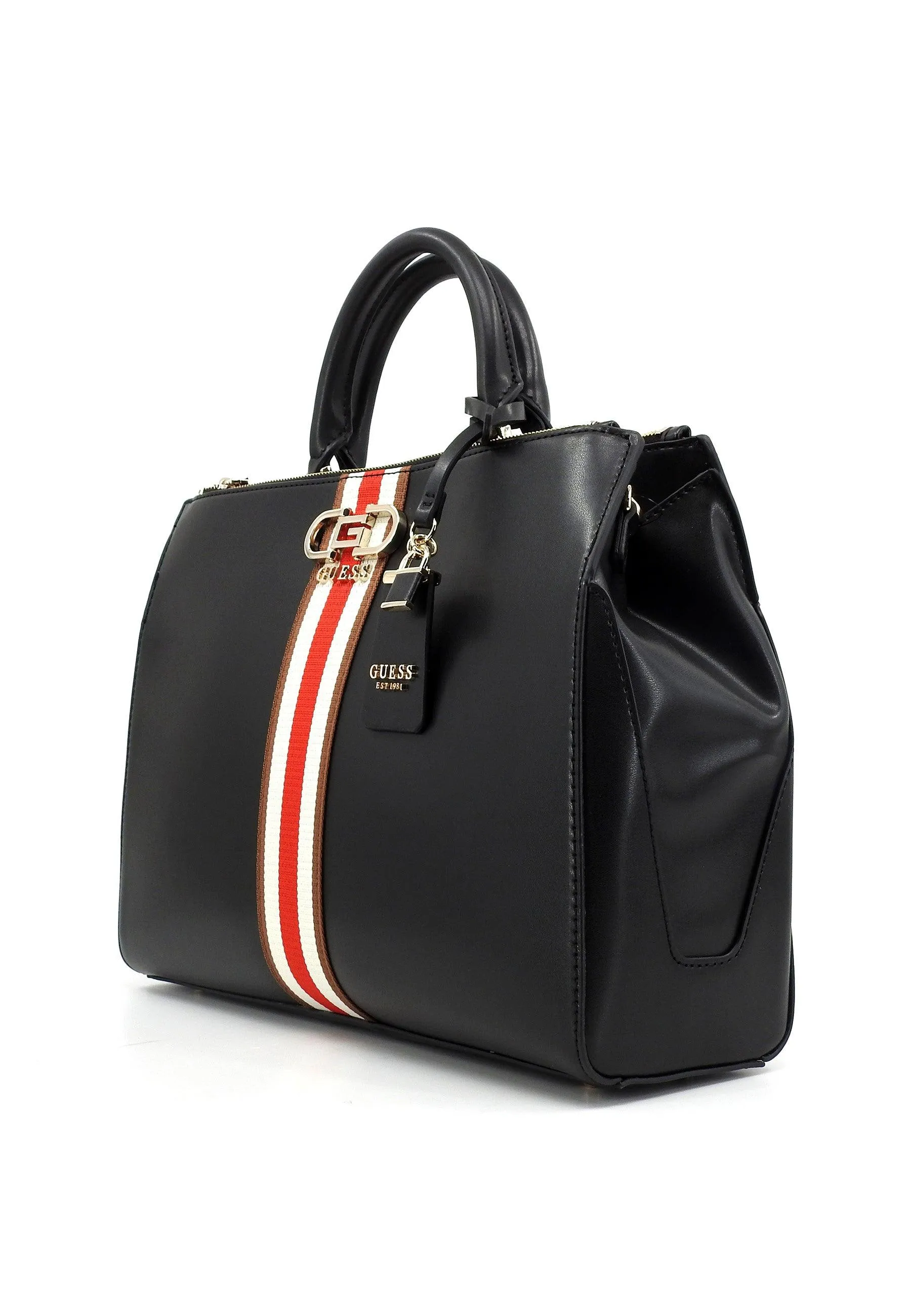 Guess Nelka Borsa Satchel Women's Bag Black - VG930707