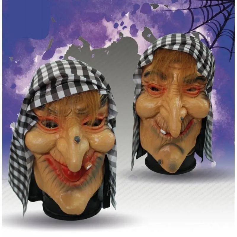 Halloween Carnival Soft Witch Befana Mask with Elastic for Horror Monster Themed Parties