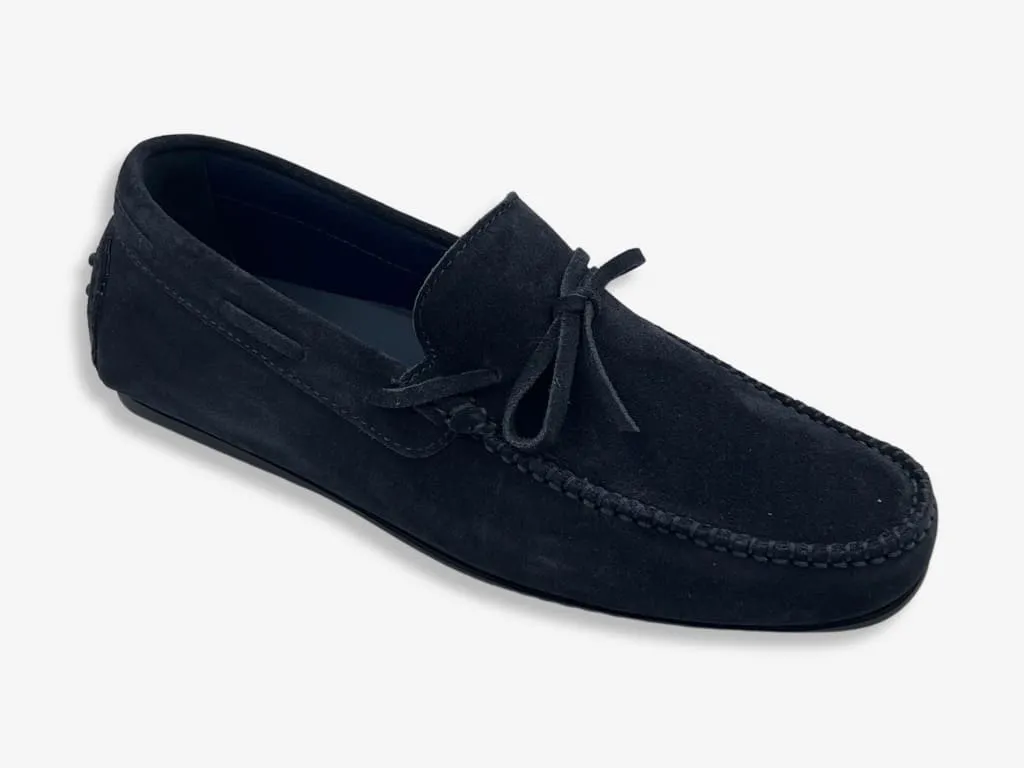 Handmade suede moccasin shoe by D'Ordia.