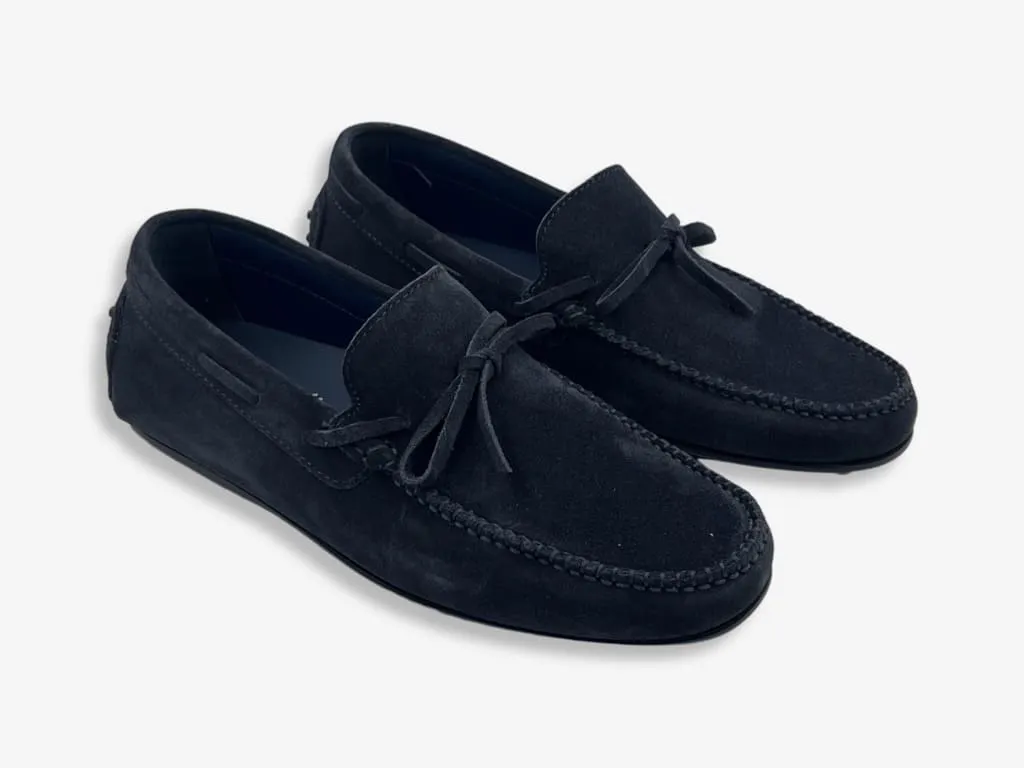 Handmade suede moccasin shoe by D'Ordia.