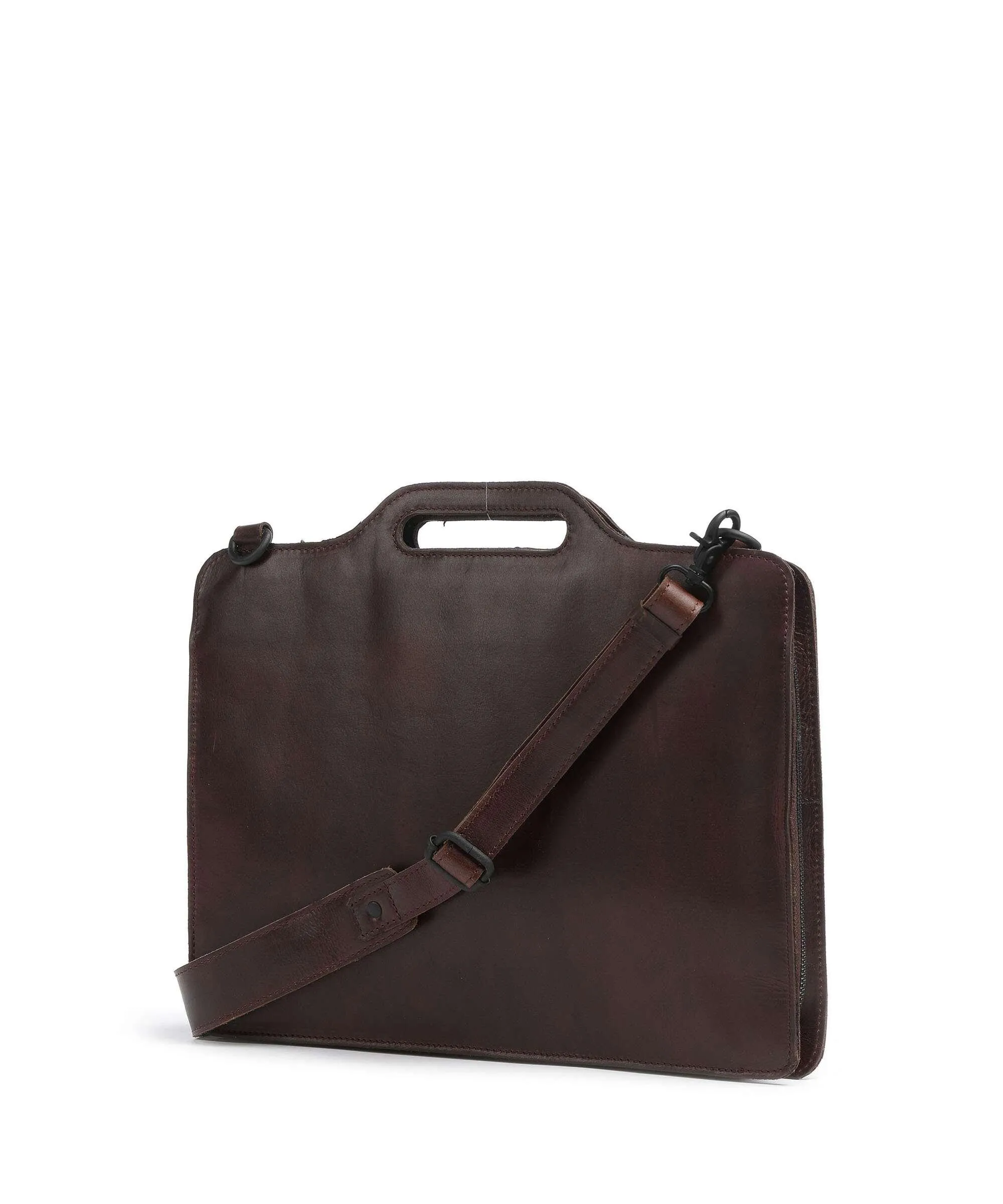 Harold's Aber 13-Inch Dark Brown Leather Laptop Bag
