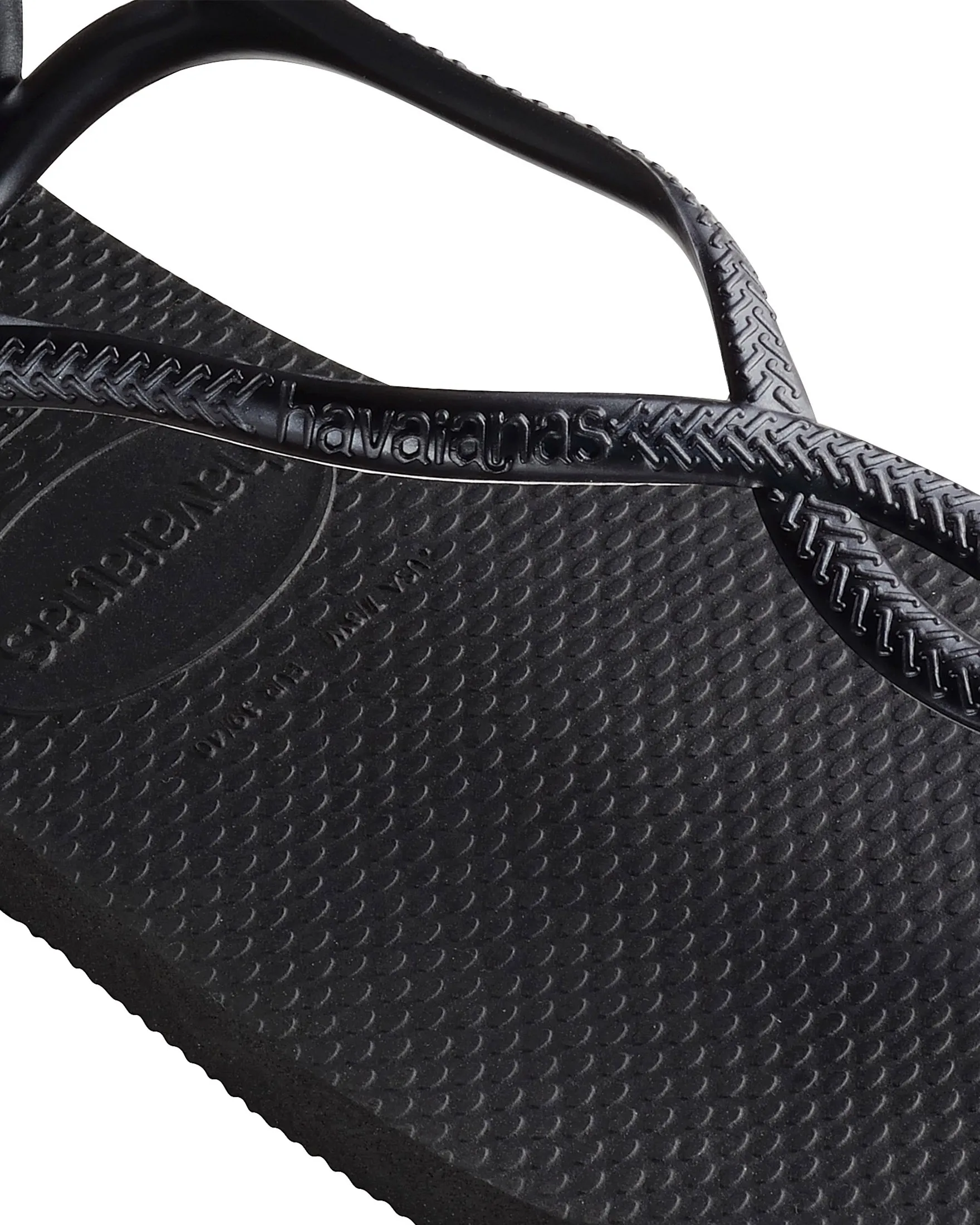 Havaianas Luna Sand nere con fascette intrecciate con logo in rilievo tono su tono