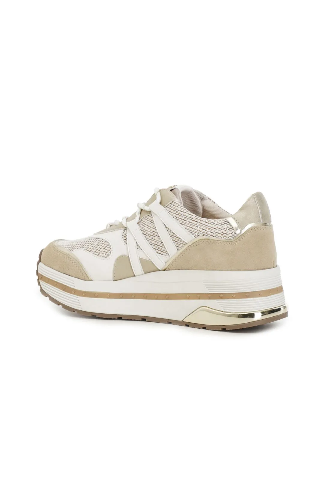high-top mesh fabric sneakers with laminated inserts