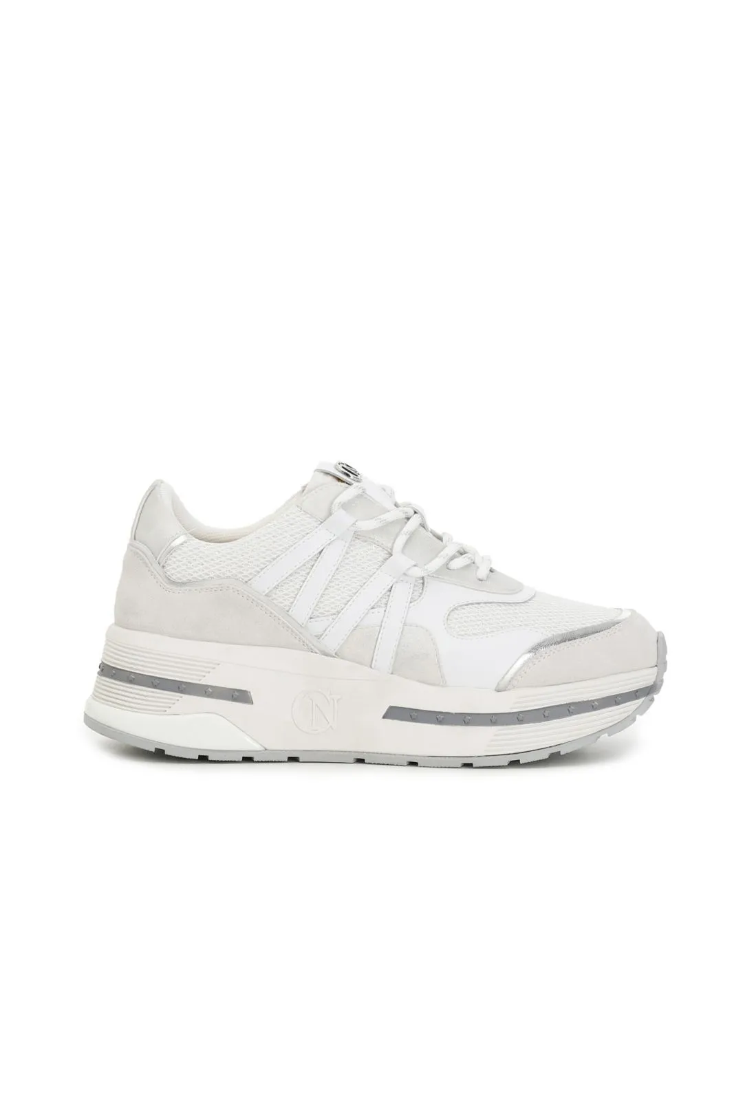high-top mesh fabric sneakers with laminated inserts
