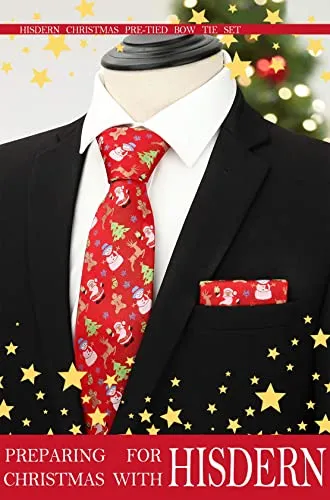 Holiday Necktie Set Christmas Tree Pattern