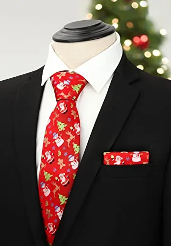 Holiday Necktie Set Christmas Tree Pattern