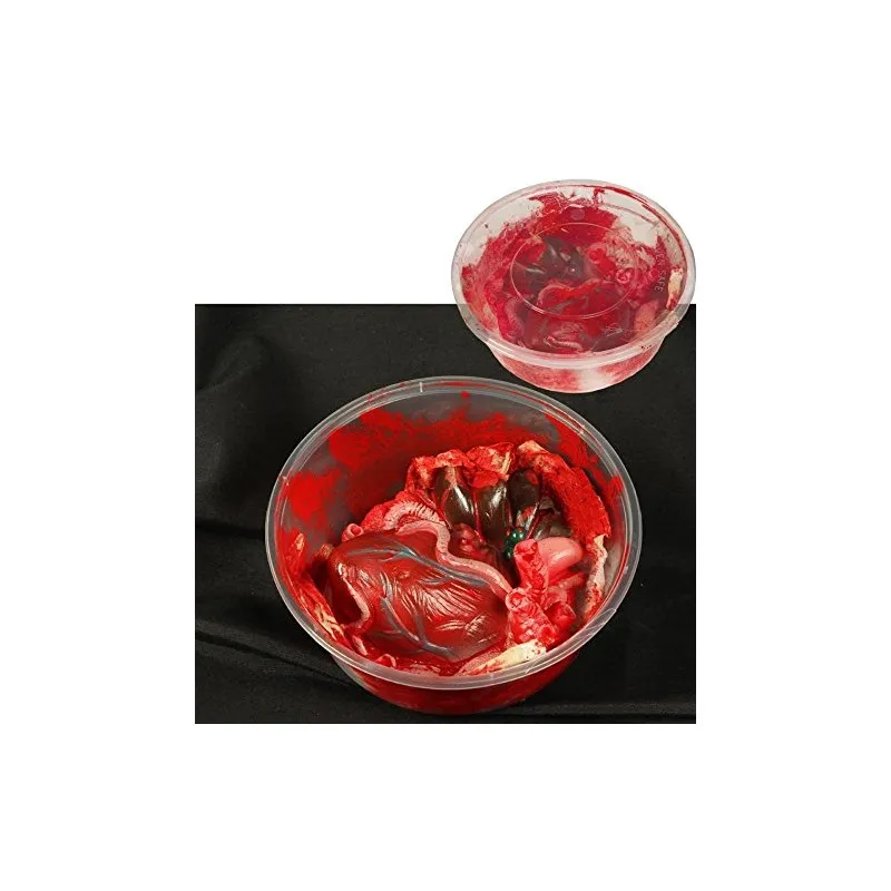 Human Bleeding Heart Fake Plastic in Transparent Container for Halloween/Carnival Pranks and Parties - Buy Now!
