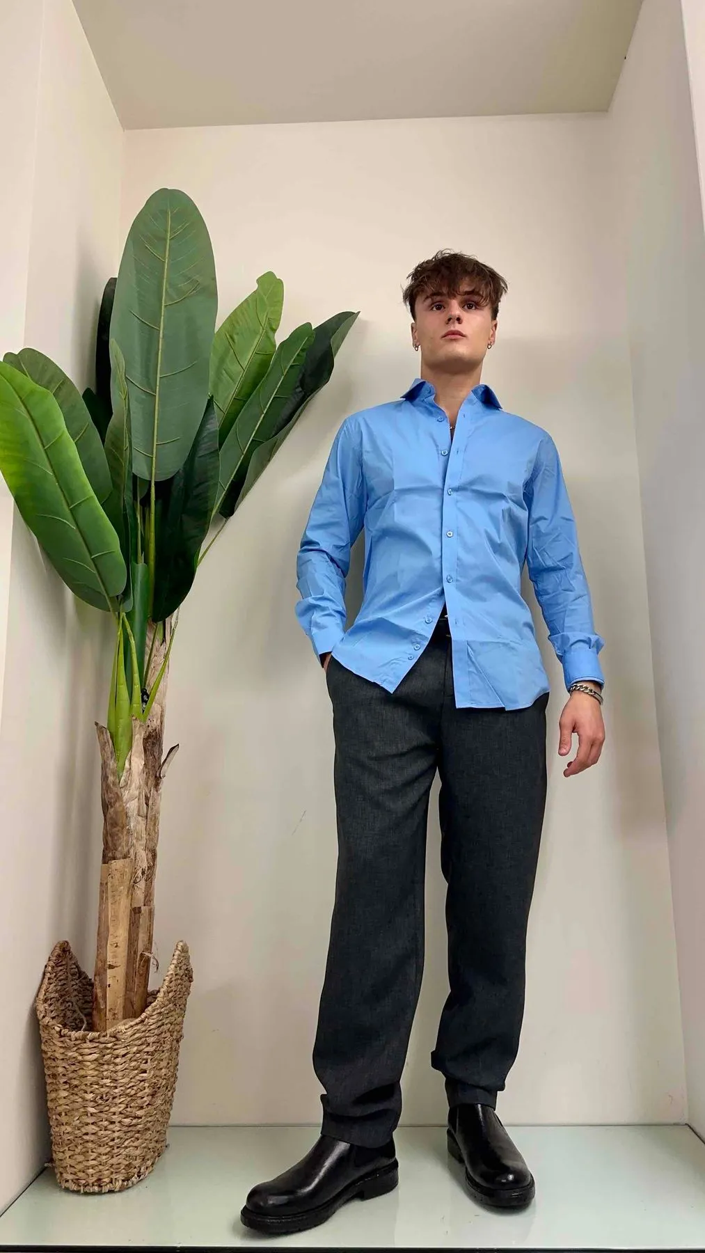 IMPERIAL - C7502C7855 - CAMICIA COTONE COLLO FRANCESE