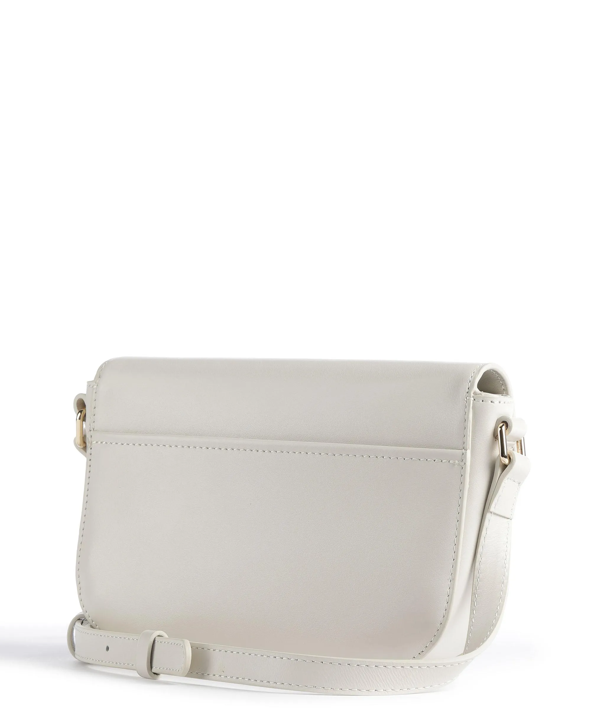 Ivory Finely Grained Calfskin Crossbody Bag by Lancaster Paris Médaille