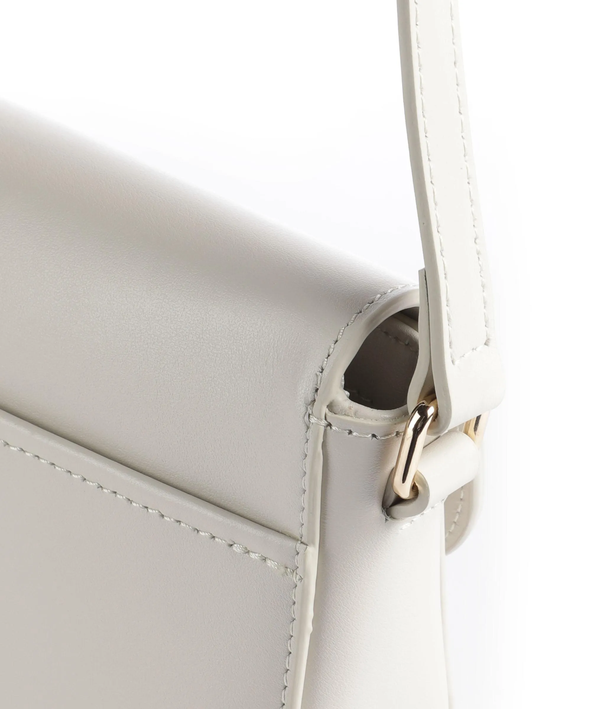 Ivory Finely Grained Calfskin Crossbody Bag by Lancaster Paris Médaille