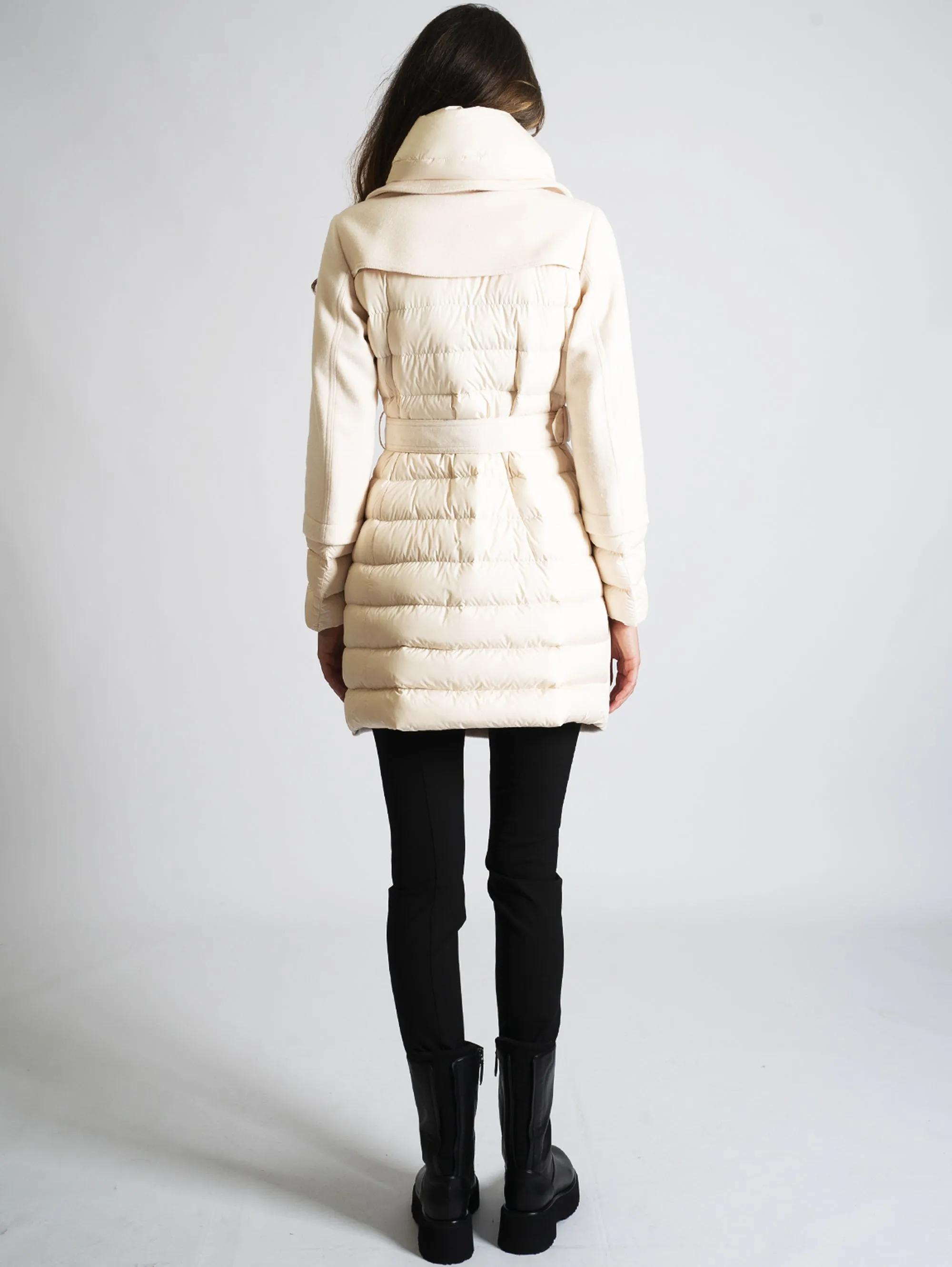 Ivory Hybrid Trench Coat.